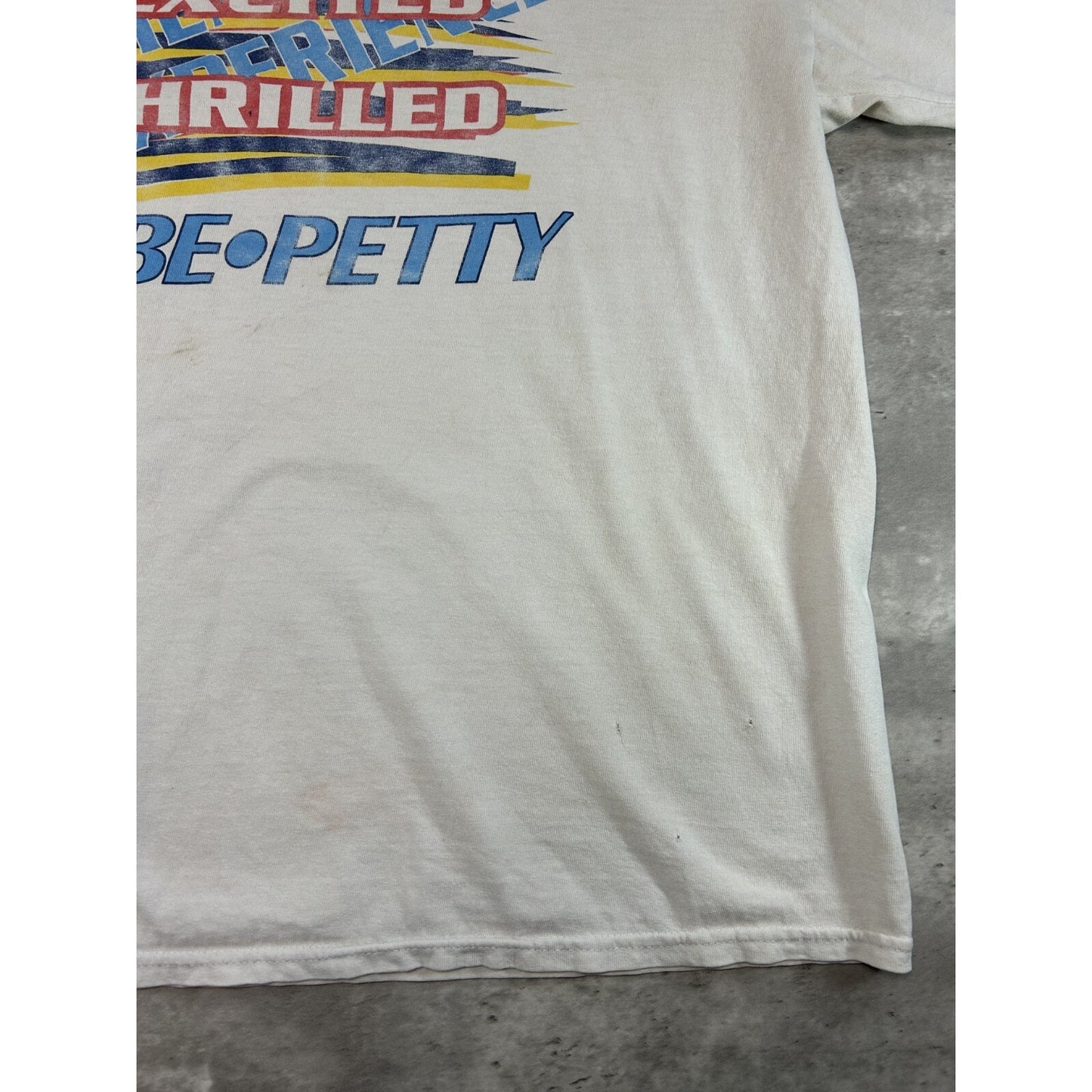 Vintage 90s Richard Petty #43 Nascar Be Petty Graphic T-Shirt Size XXL White
