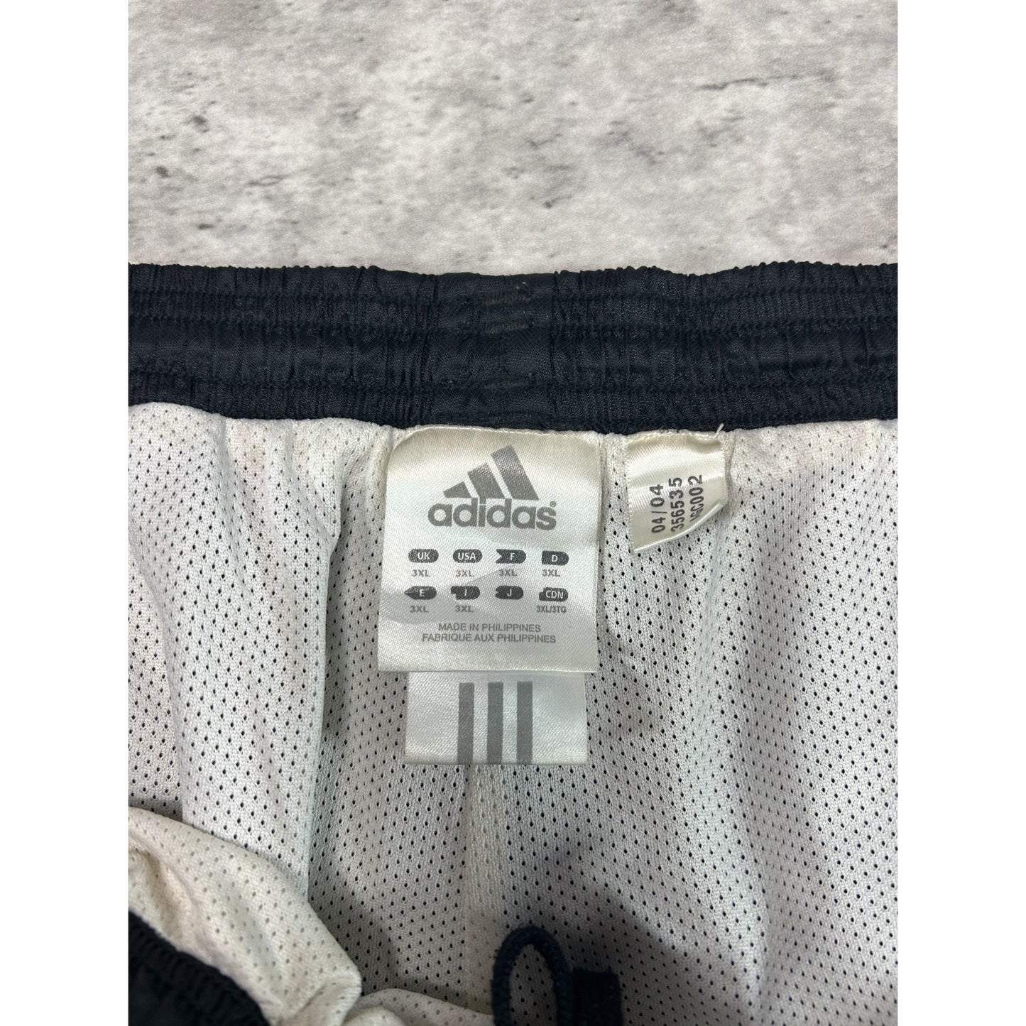Vintage 2000s Adidas Embroidered Logo Nylon Track Pants Size 3XL Black