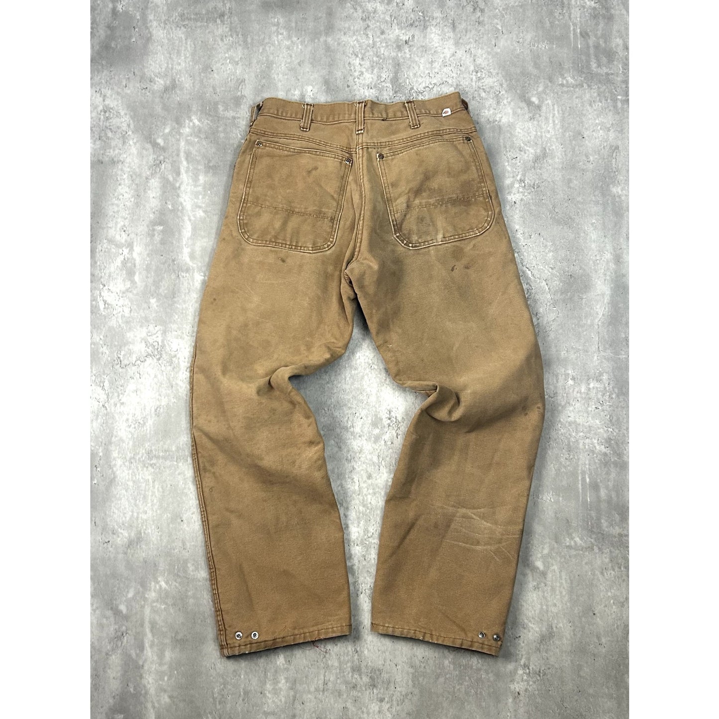 Vintage Dickies Quilted Lined Canvas Workwear Pants Size 31 Beige