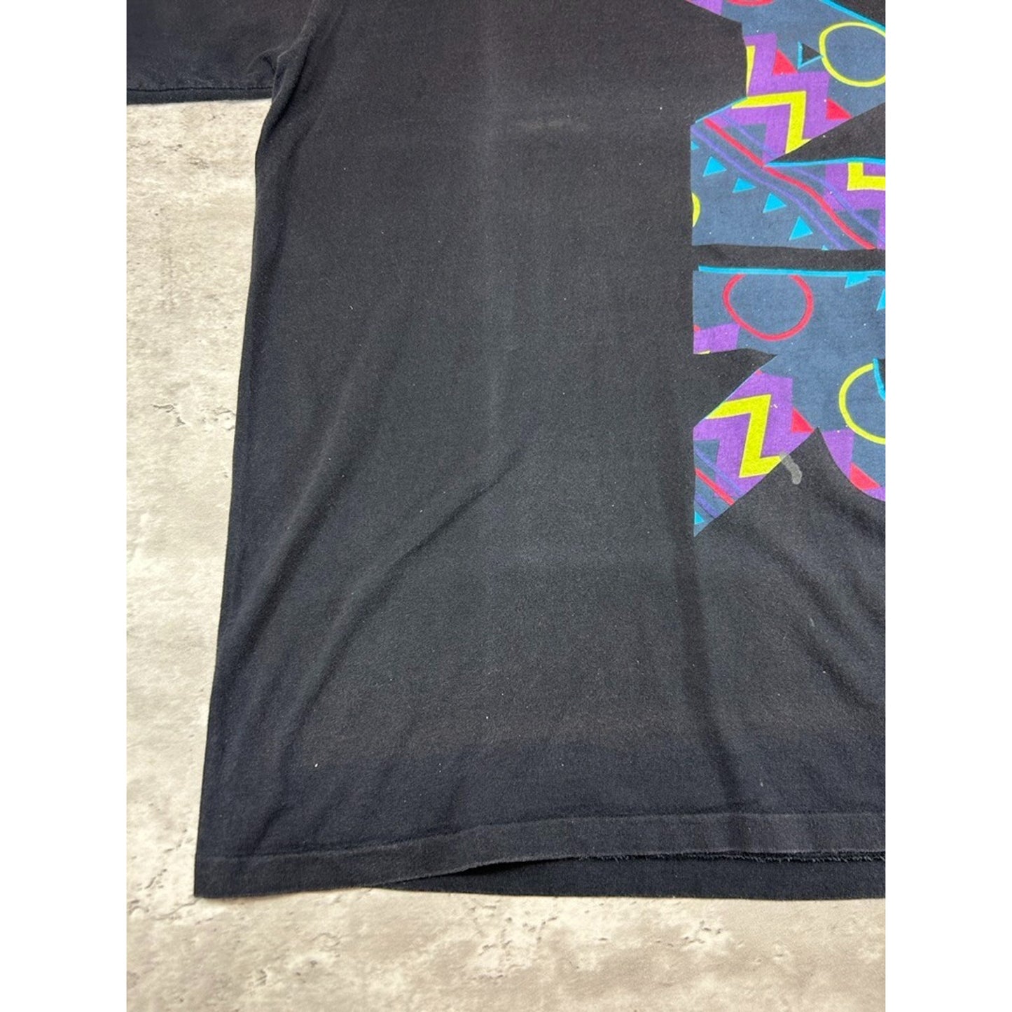 Vintage 80s/90s Nike Air Abstract Print Spellout T-Shirt Size XXL Black