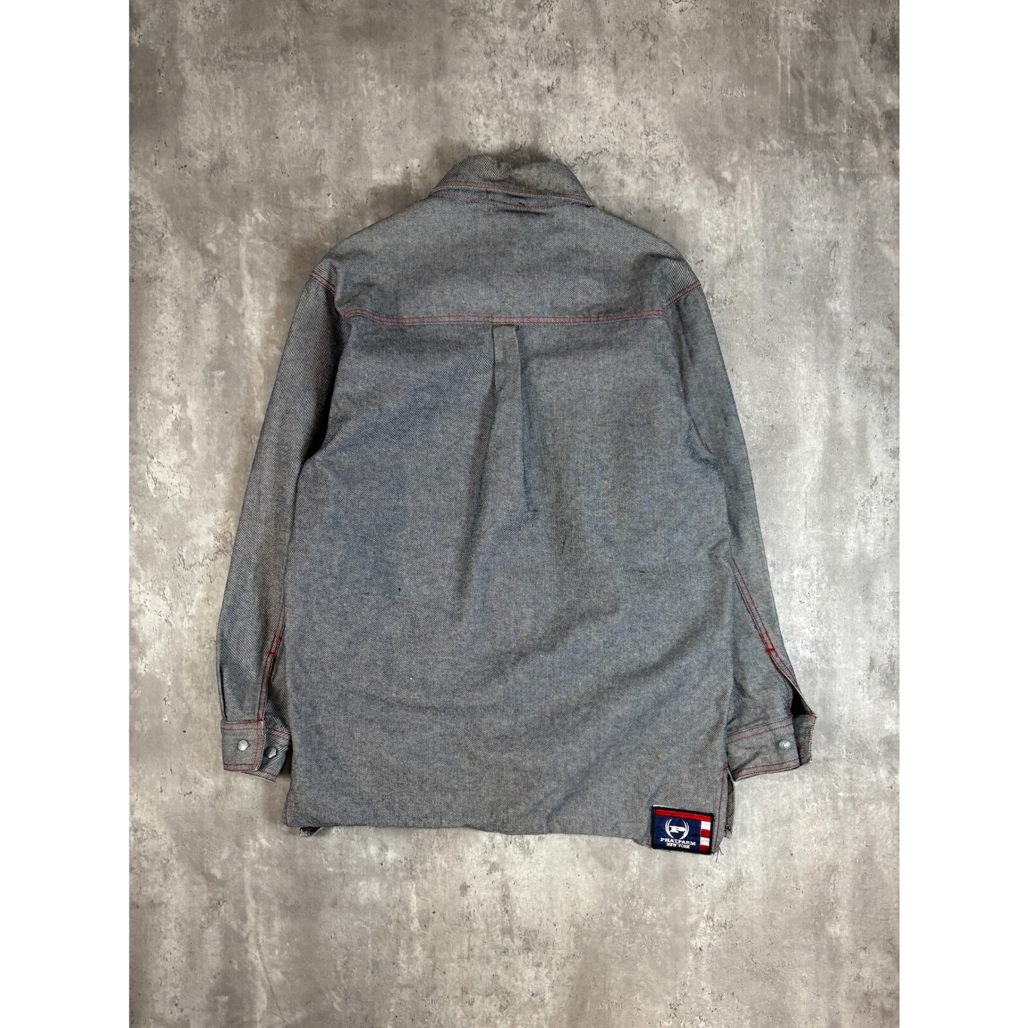 Vintage Y2K Phat Farm Denim Multi Pocket Light Wash Jacket Size Large