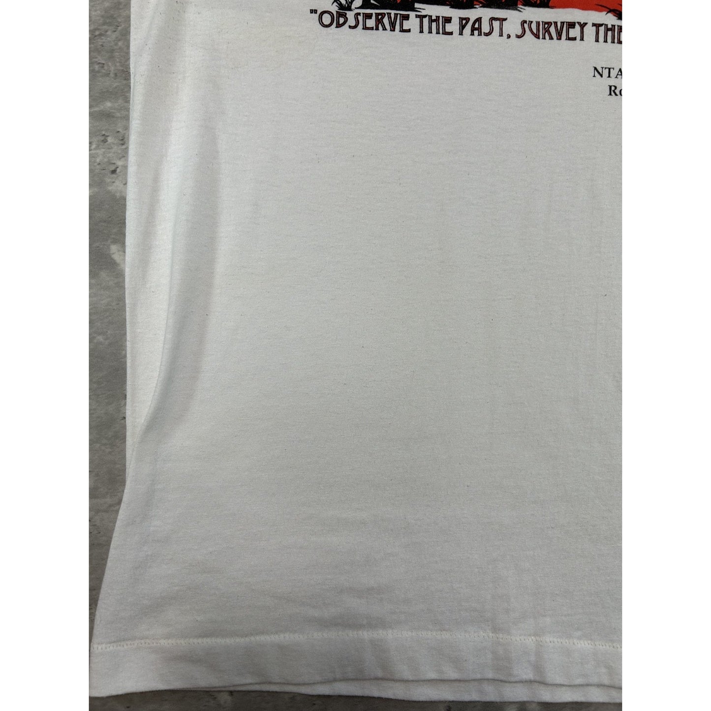 Vintage 1997 Observe The Past, Survive The Future Wolf Graphic T-Shirt Sz Medium