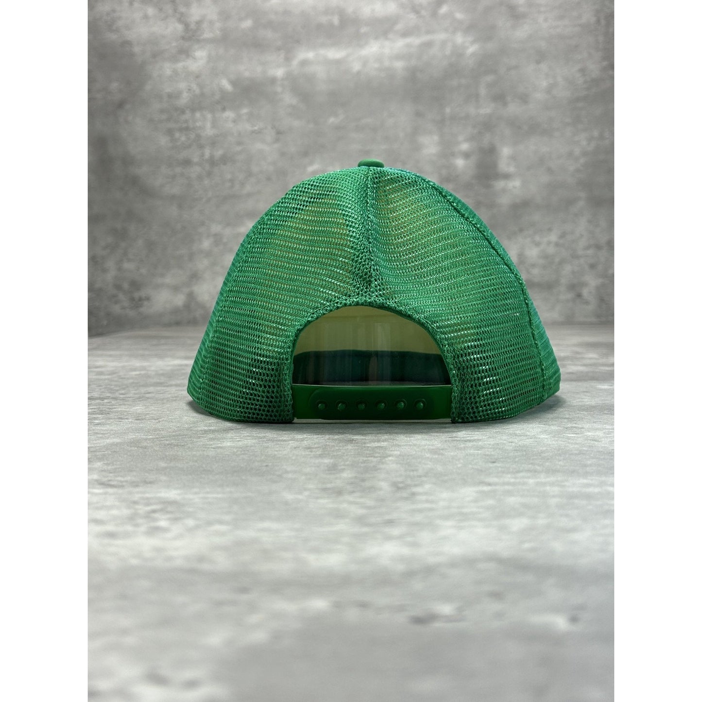 Vintage 80s/90s Classic Blank Two Tone Trucker Snapback Hat OSFA White/Green