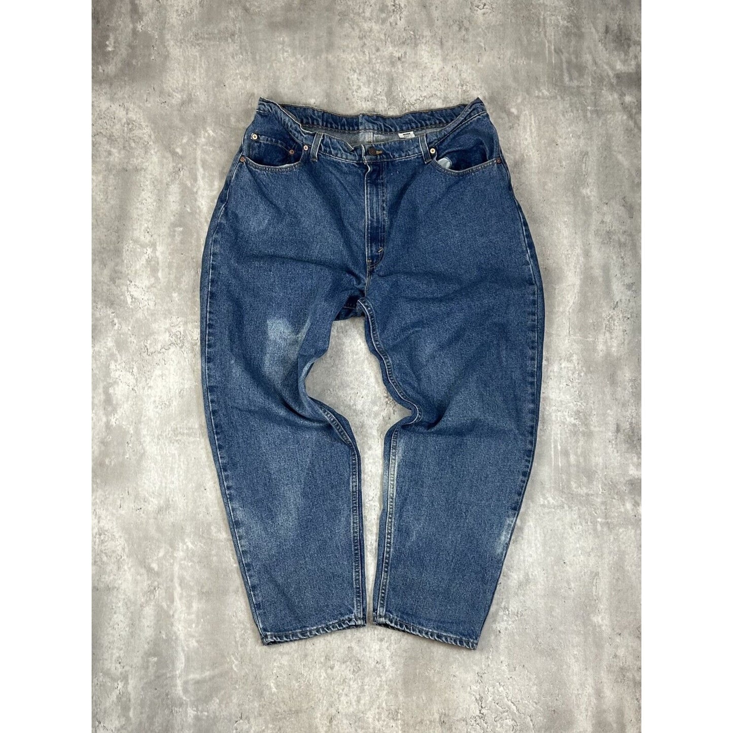 Vintage 90s Levis 560 Red Tab Loose Fit Tapered Leg Dark Wash Denim Pants Size 41