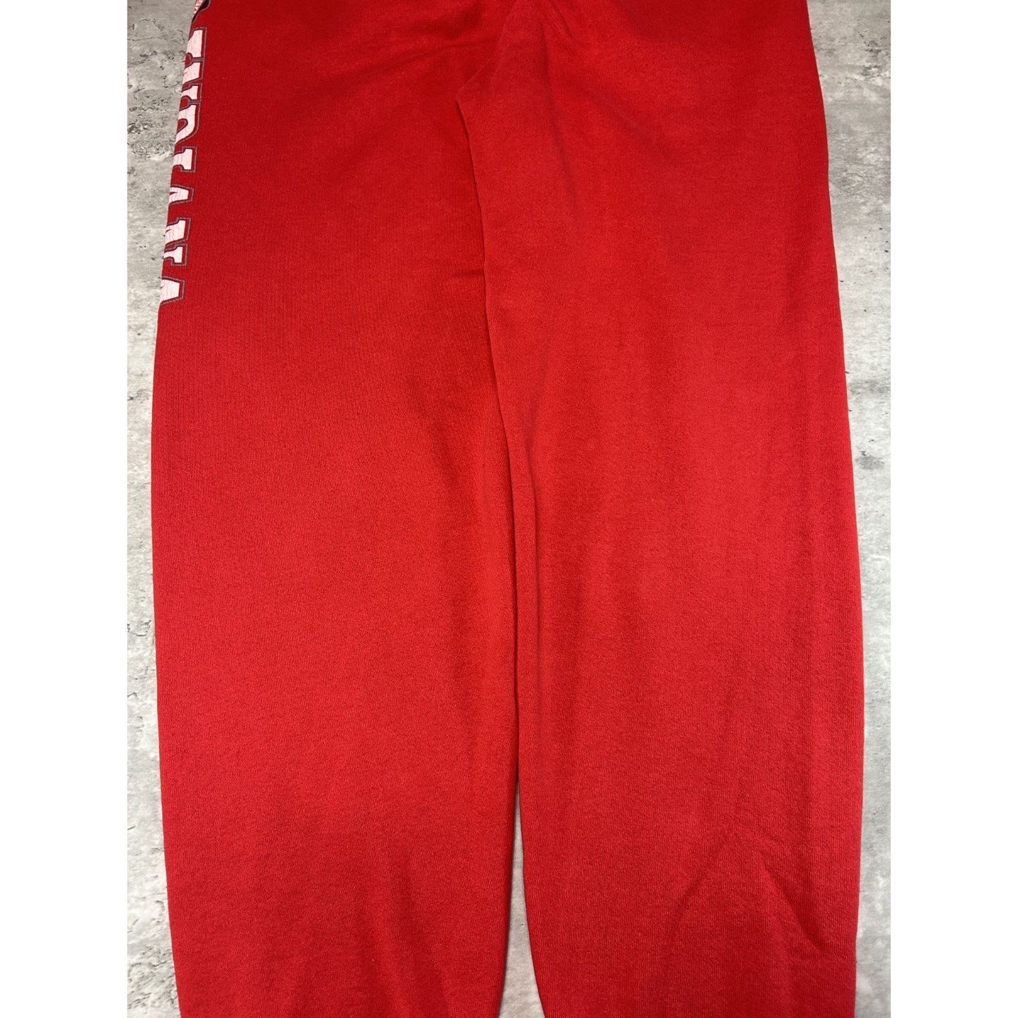 Vintage 90s Indiana Hoosiers NCAA Graphic Spellout Sweat Pants Size Large Red