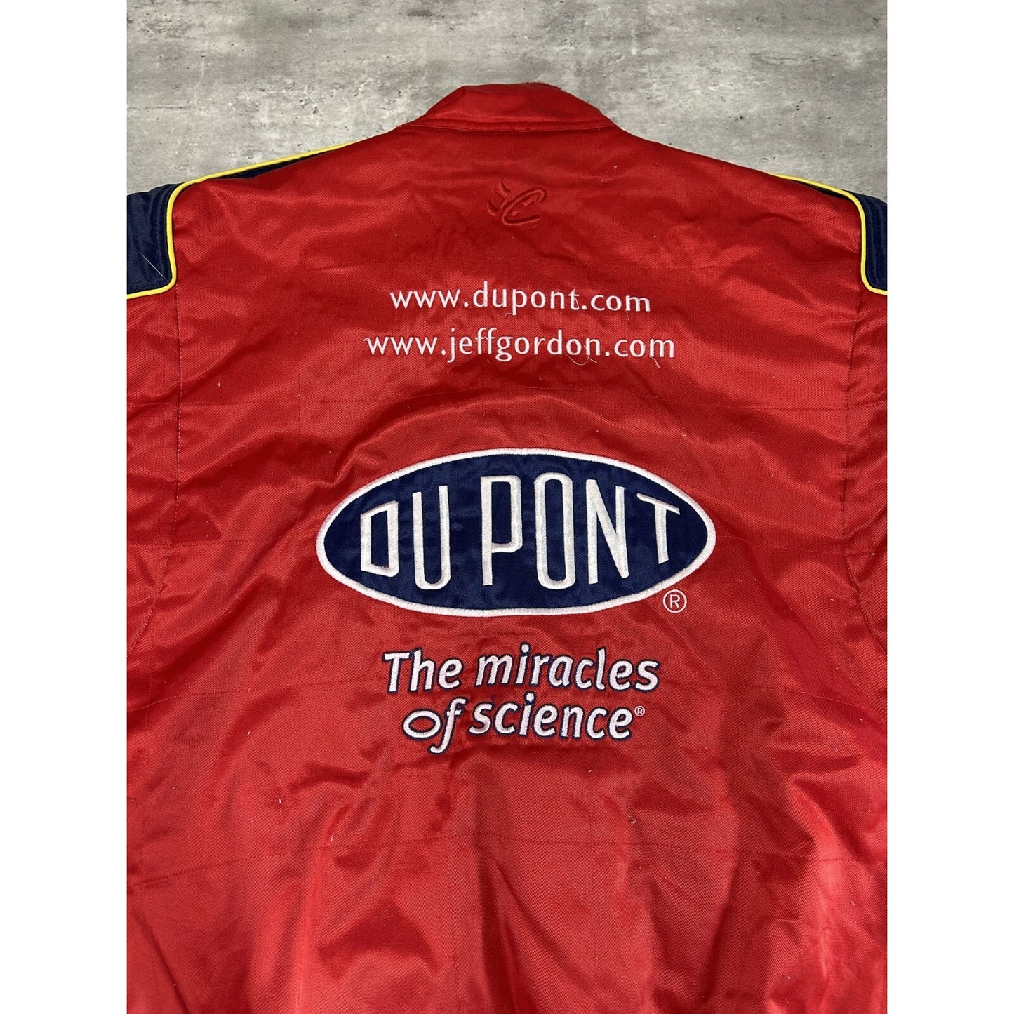 Vintage Nascar Dupont Racing Embroidered Nascar Race Jacket Size XL Red