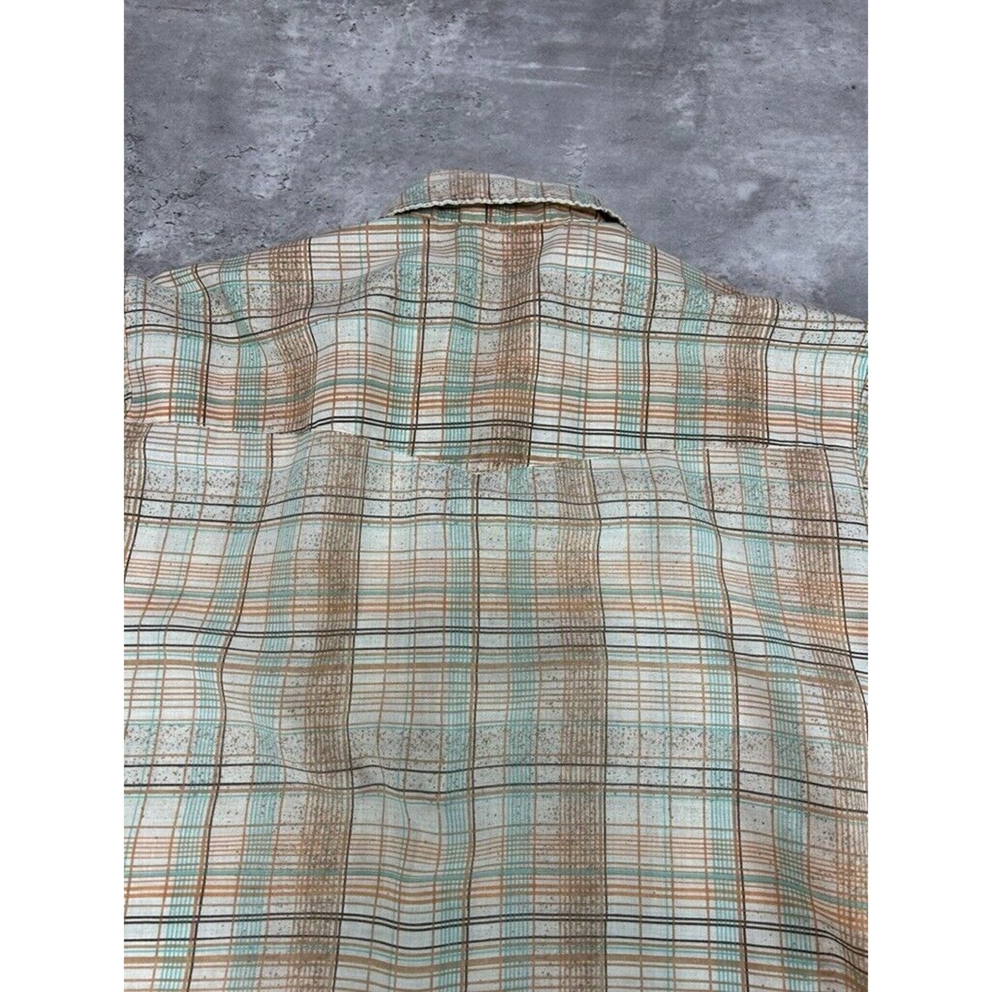 Vintage 1970s Sears Western Wear Pearl Snap Short Sleeve Button Up Shirt Medium