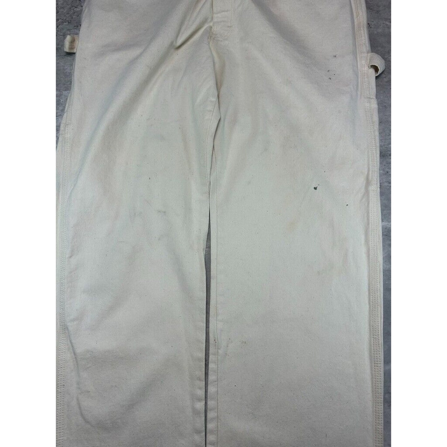 Vintage Dickies Canvas Workwear Painters Pants Size 38 Cream