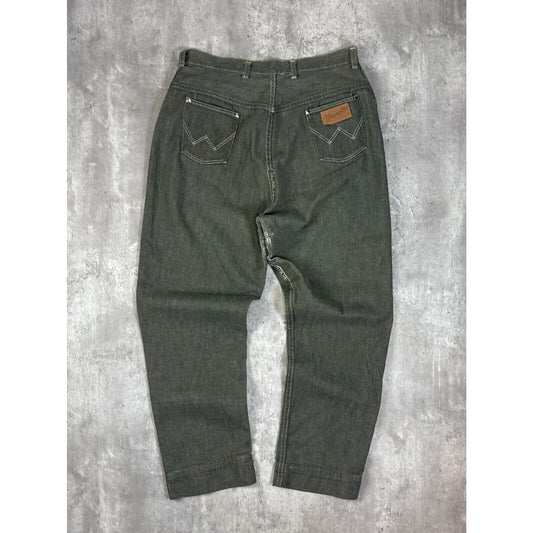 Vintage 1960s Wrangler Western Denim Trouser Pants Size 30 Green