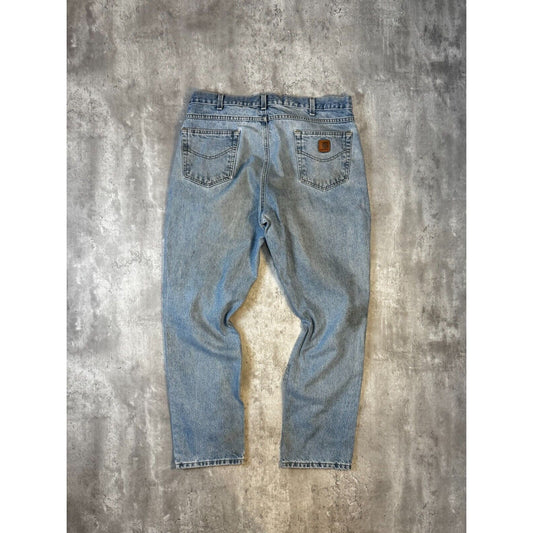 Carhartt Traditional Fit Light Wash Denim Workwear Pants Size 39