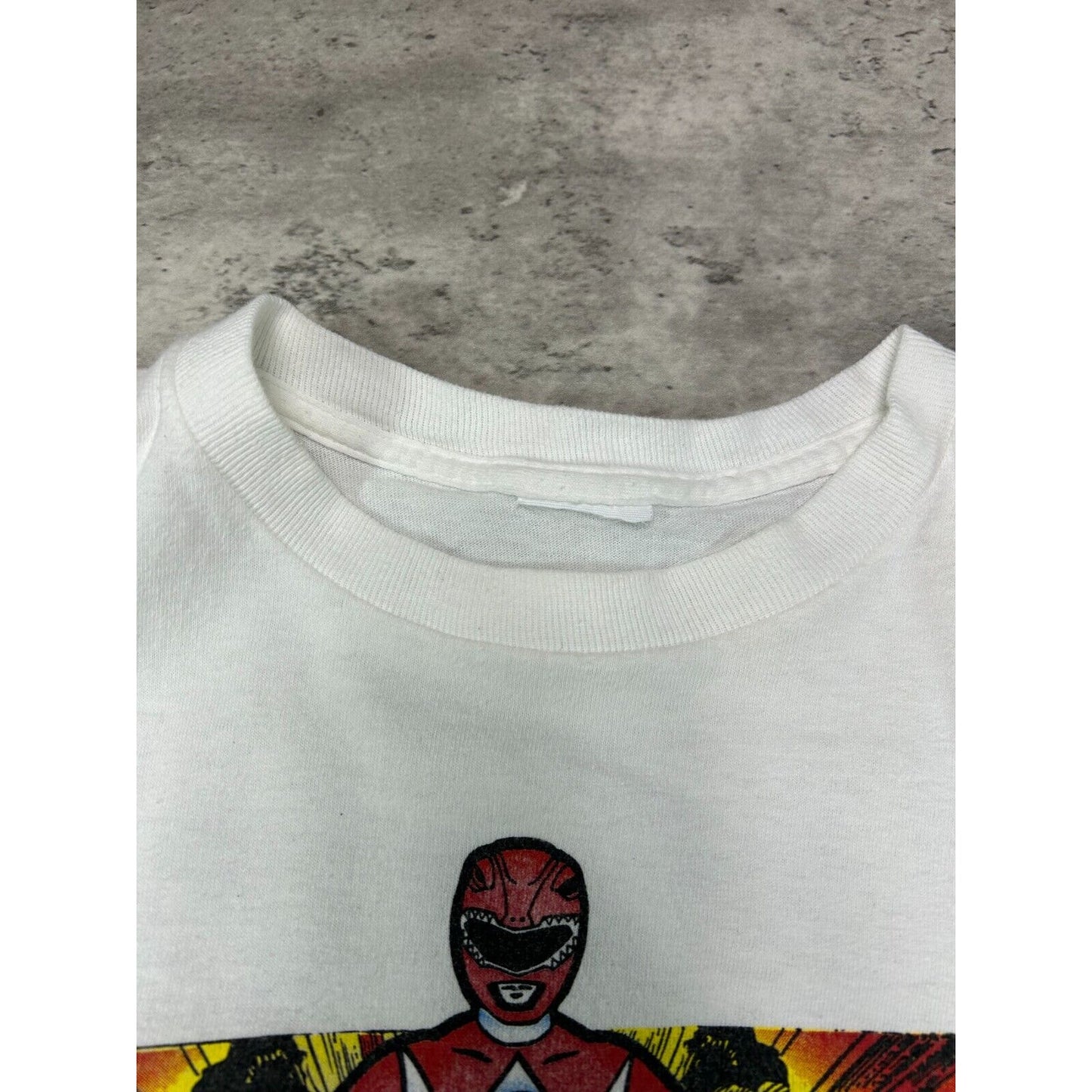 Vintage 1994 Marvel X-Men Power Rangers Superhero Graphic T-Shirt Size XS White