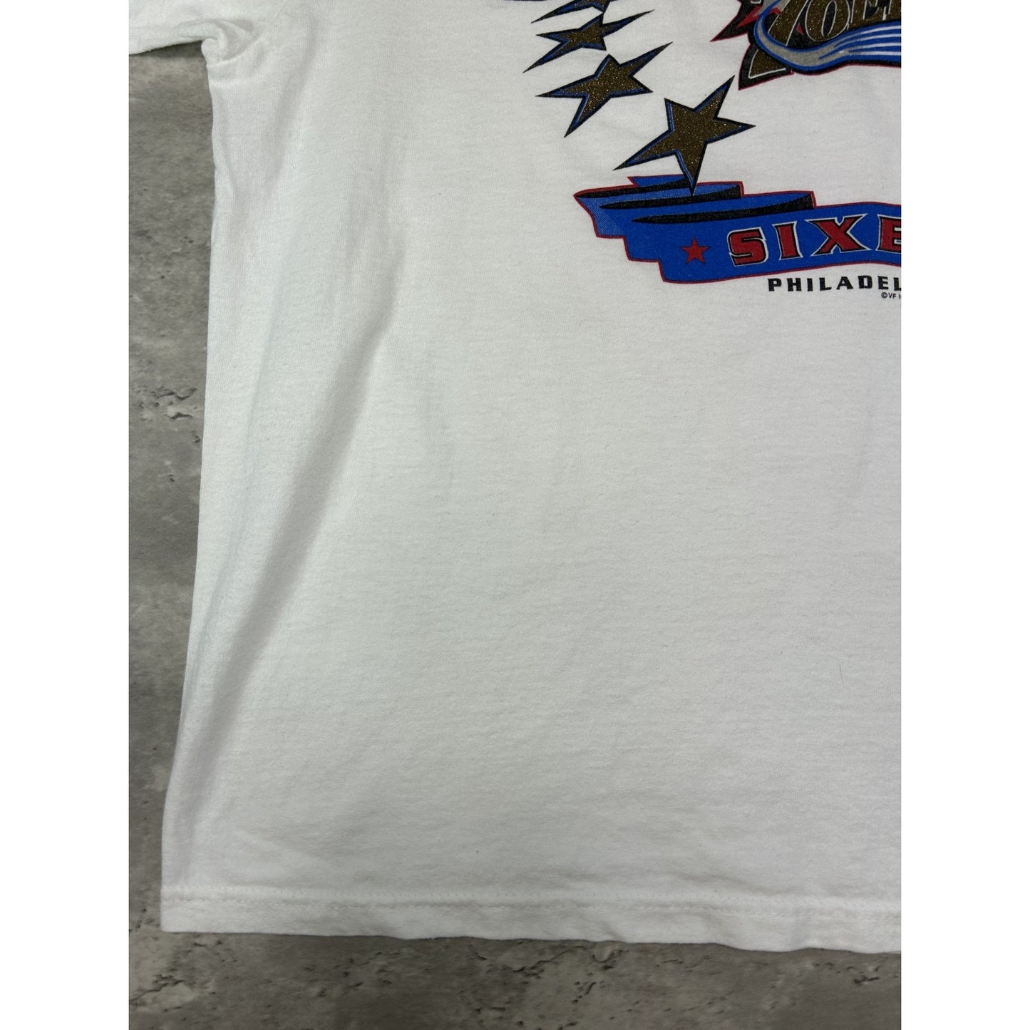 Vintage 2001 Philadelphia 76ers NBA World Champions Basketball T-Shirt Sz Large
