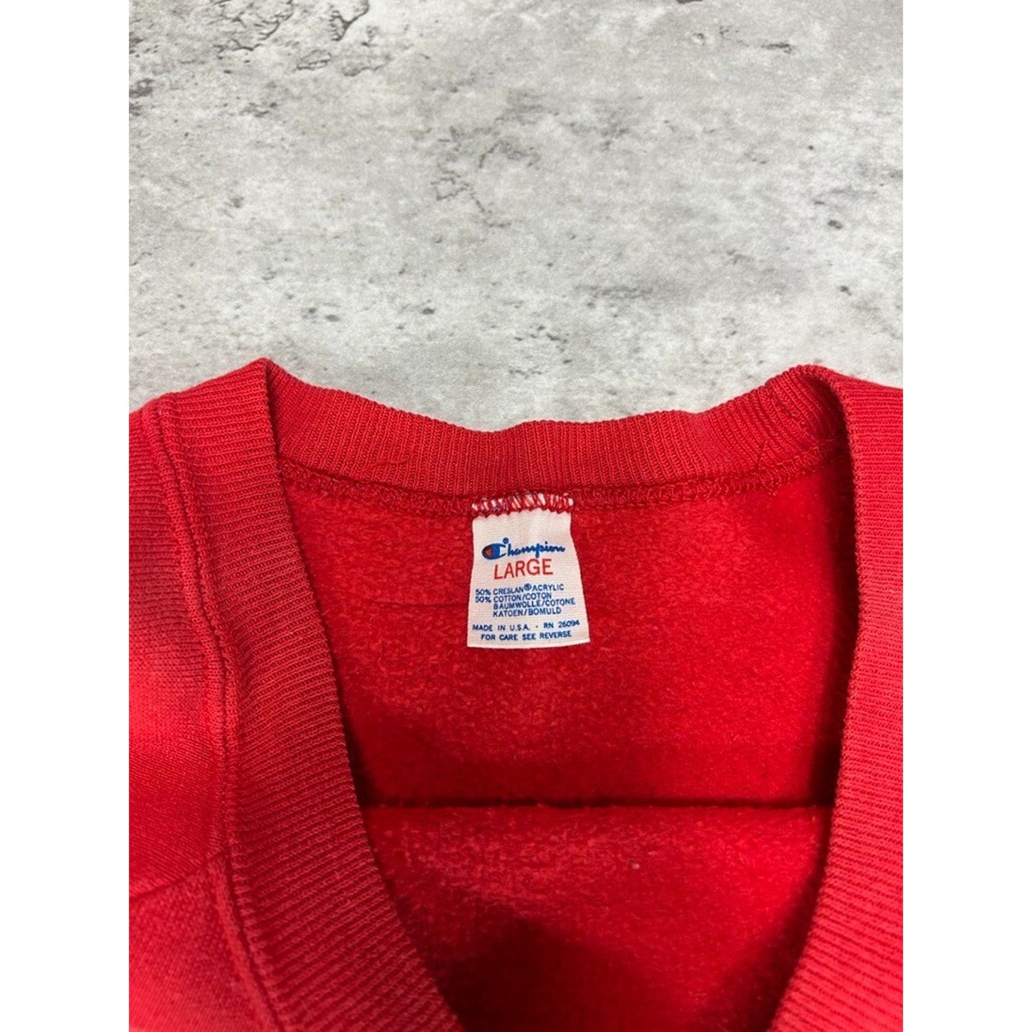 Vintage 1980s Rutgers University NCAA Crest Graphic Champion Sweatshirt Sz Large