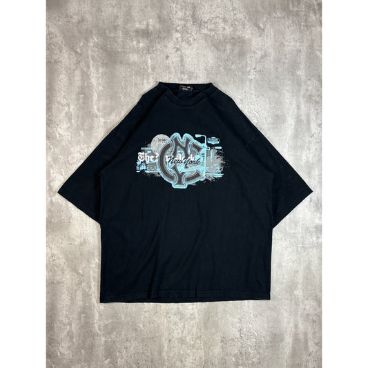 Vintage Y2K Southpole New York Graffiti Graphic T-Shirt Size XXL Black