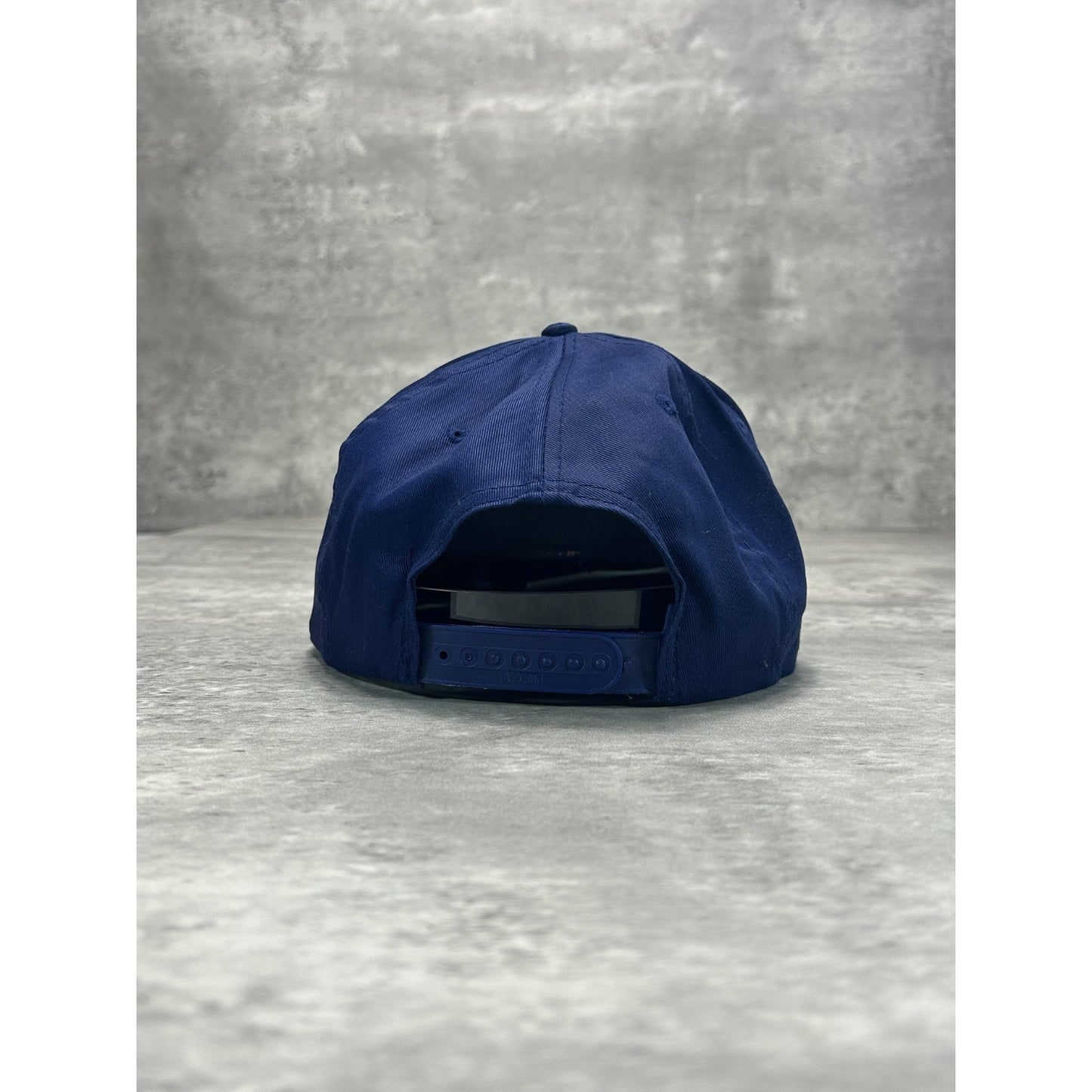 Vintage 80s Mec-Fab Embroidered Spellout Logo Patch Snapback Hat OSFA
