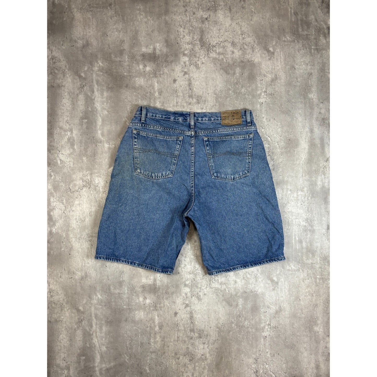 Vintage Bugle Boys Jeans Medium Wash Denim Shorts Size 35 Blue