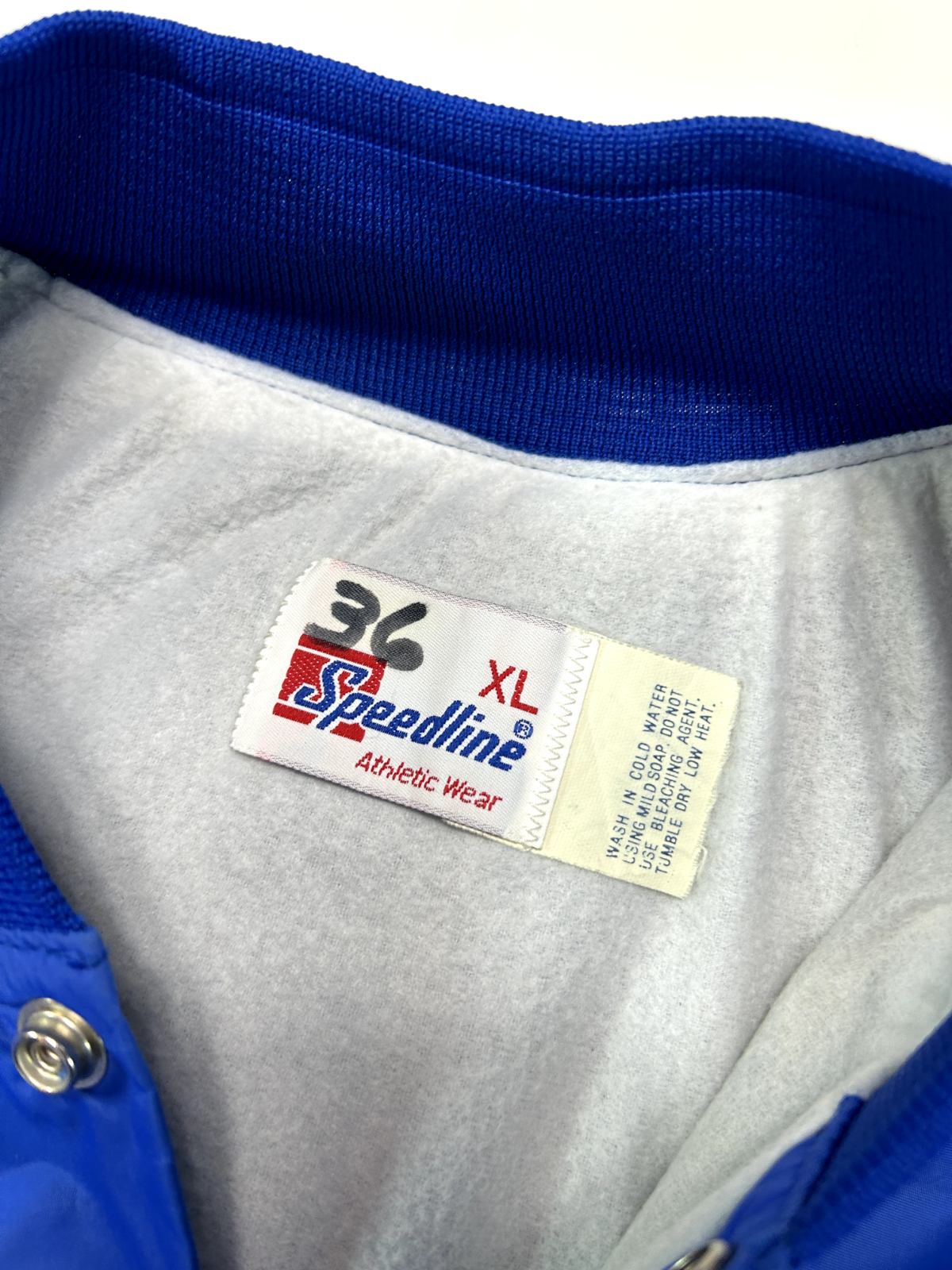 Vintage 80s Florida Gators NCAA Collegiate Nylon Bomber Jacket Size XL Blue