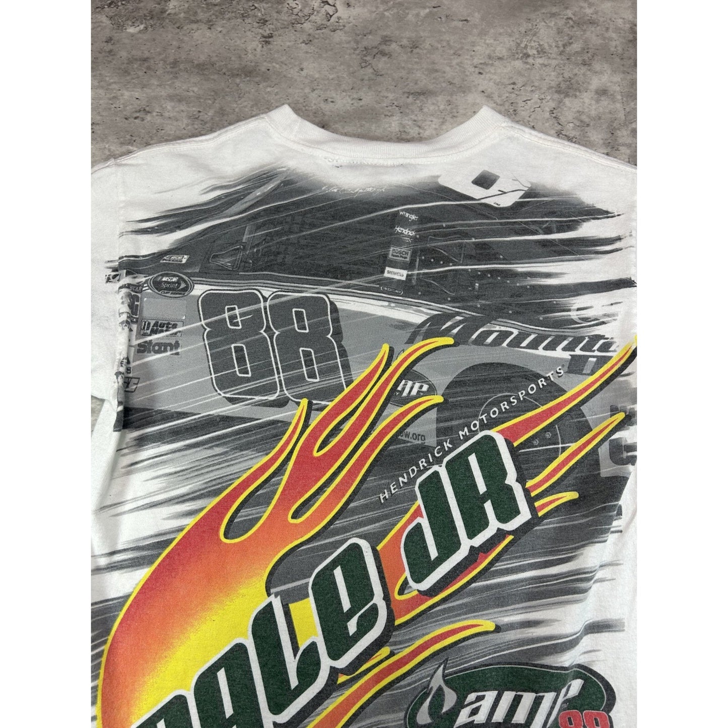 VTG Dale Earnhardt Jr Amp Racing Nascar All Over Print T-Shirt Sz YOUTH Medium