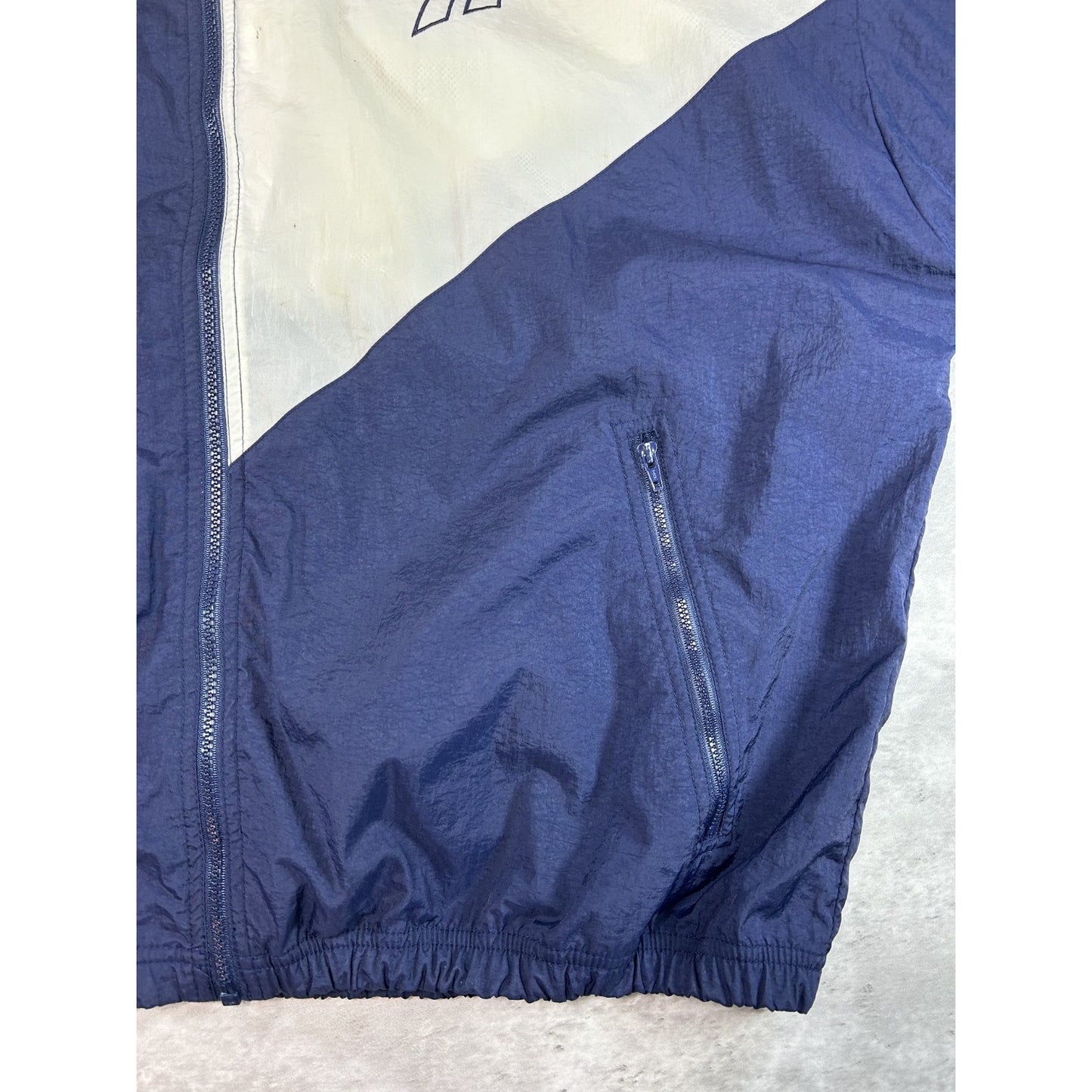 Vintage 90s Reebok Embroidered Logo Two Tone Nylon Windbreaker Jacket Size XL