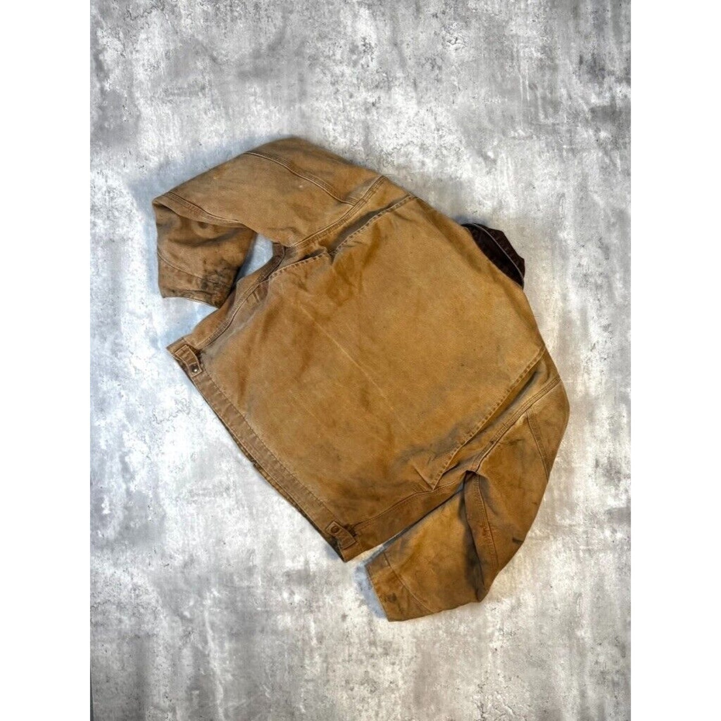 Vintage Carhartt Blanket Lined Canvas Workwear Detroit Jacket Size XL J97 BRN