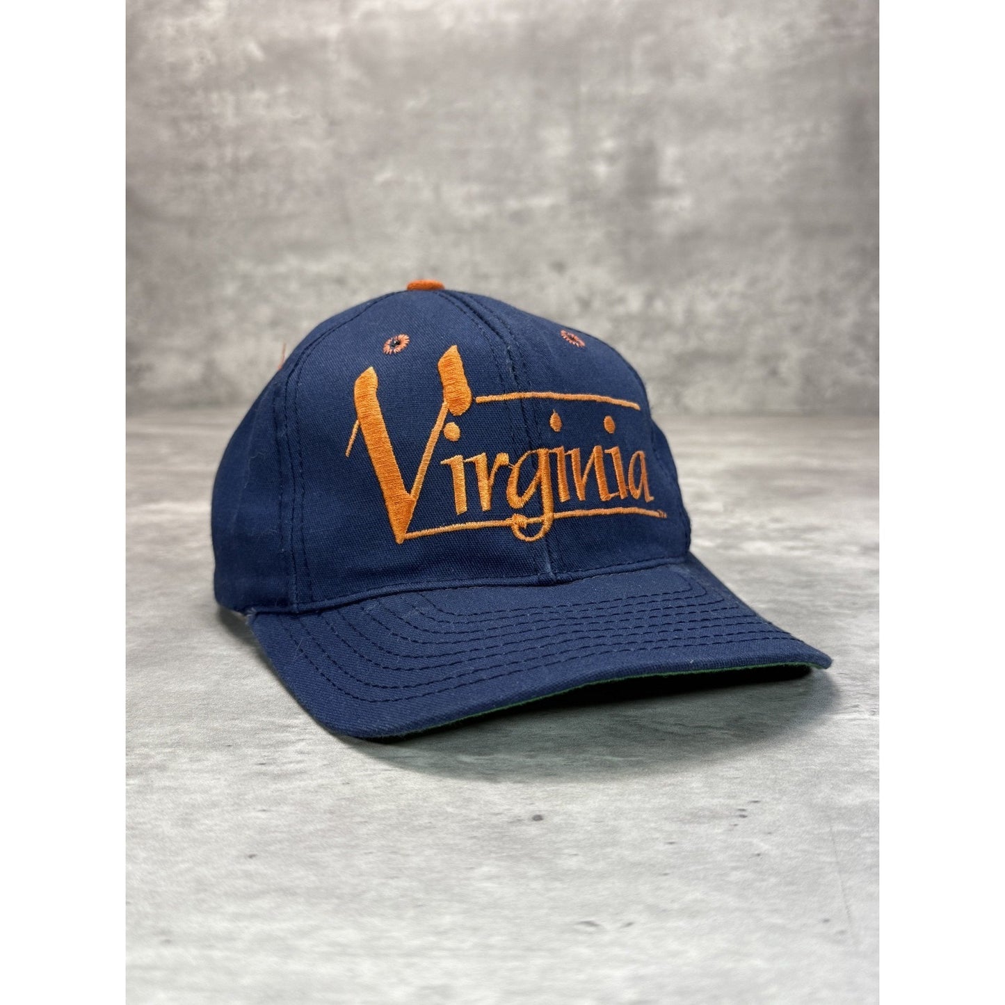 Vintage 90s Virginia Cavaliers NCAA Embroidered Spellout Snapback Hat OSFA