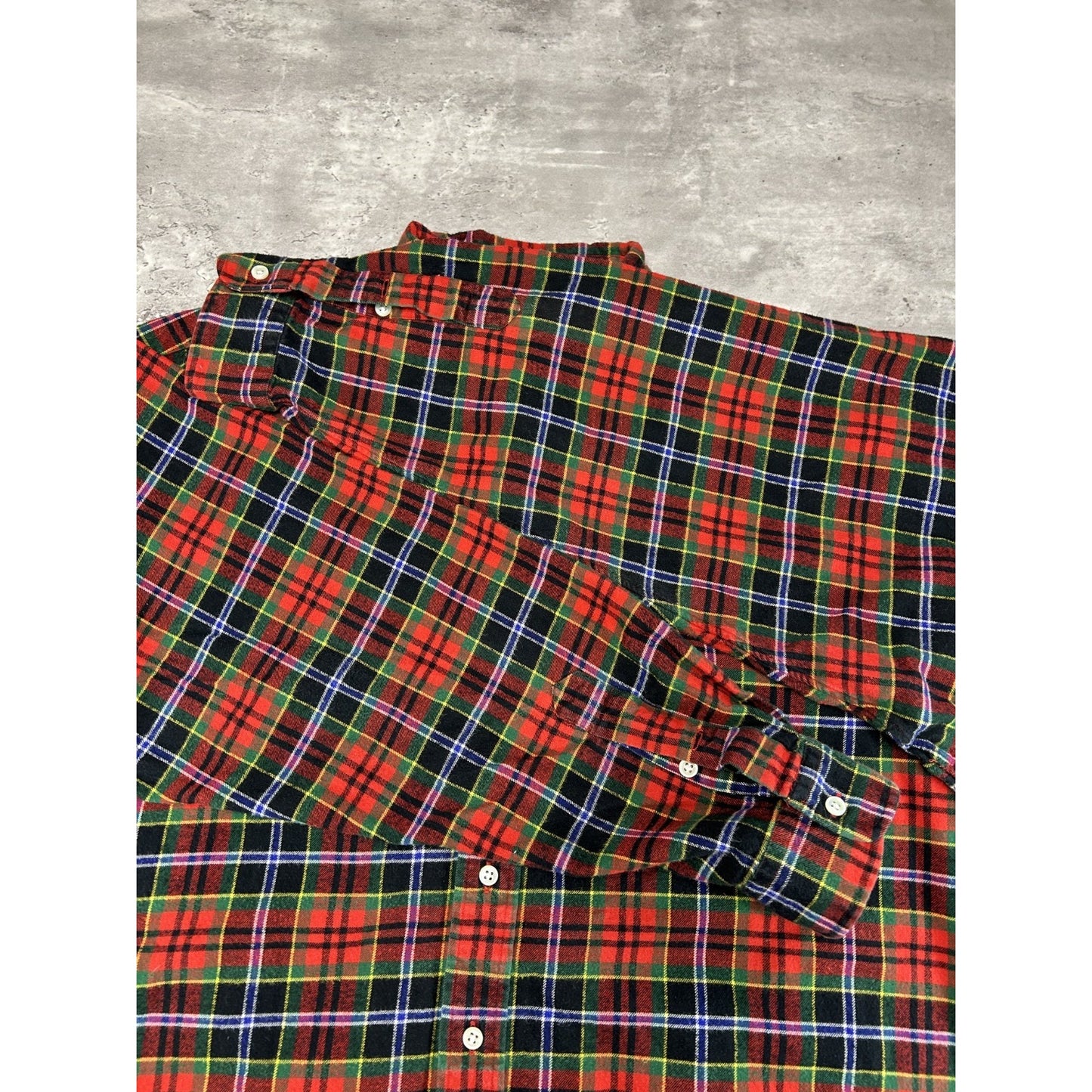 Vintage Polo Ralph Lauren Plaid Print Long Sleeve Button Up Shirt Size XL