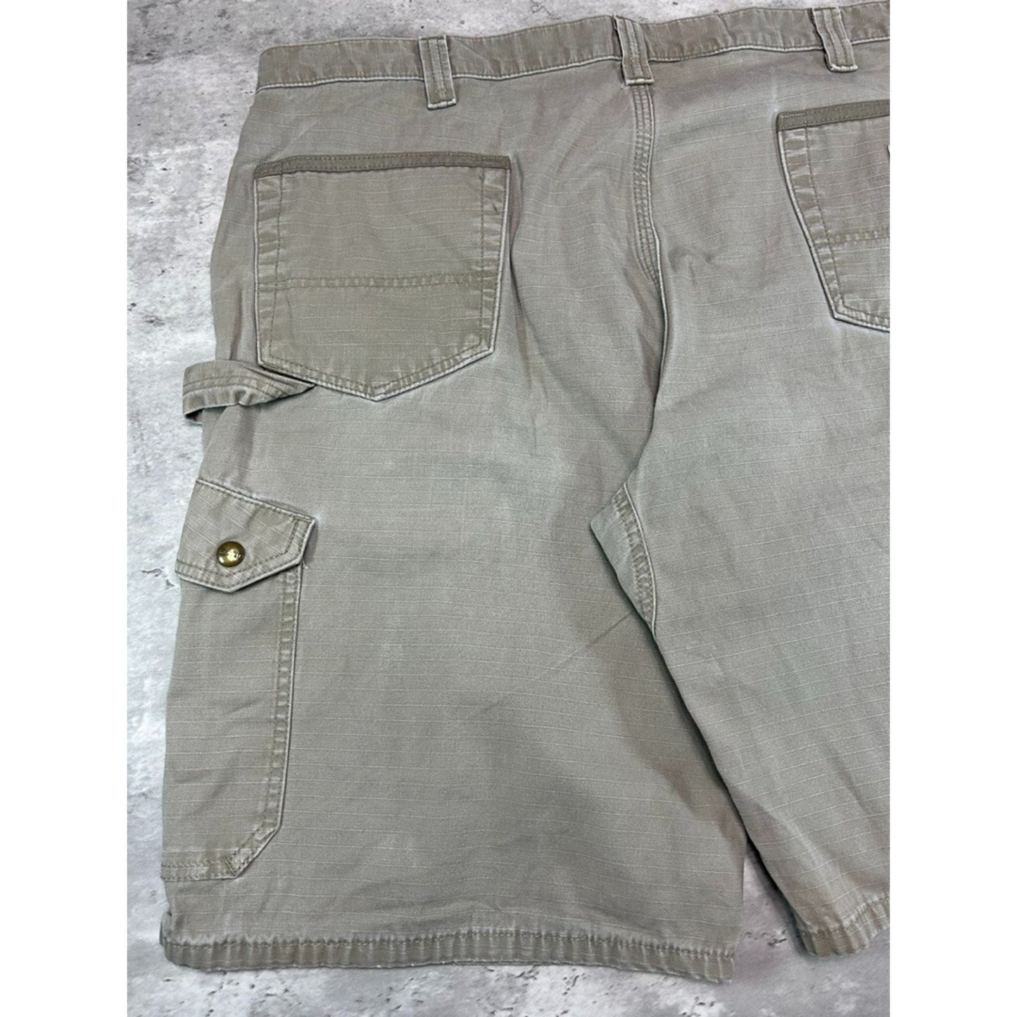 Vintage Carhartt Canvas Ripstop Workwear Cargo Shorts Size 40 Beige