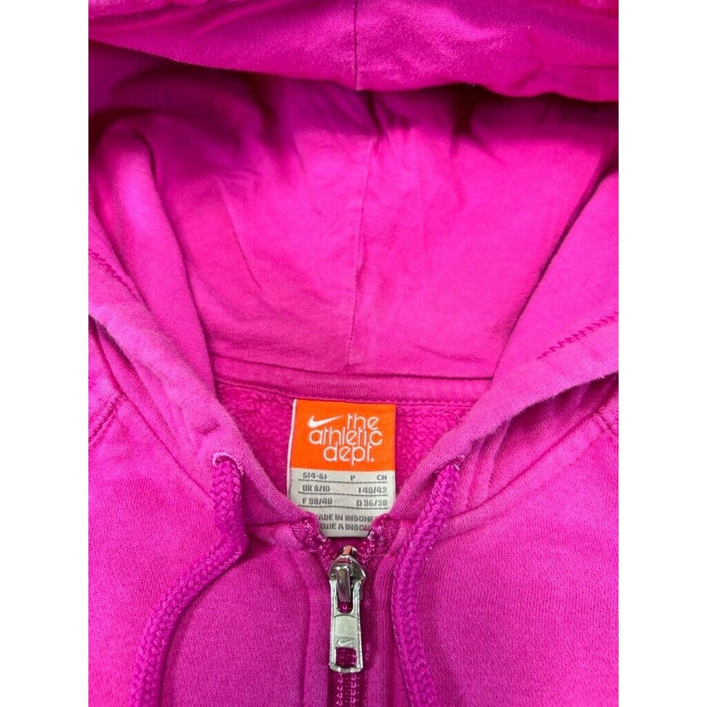 Vintage Womens Nike Tonal Embroidered Swoosh Full Zip Hooded Sweatshirt Size Small