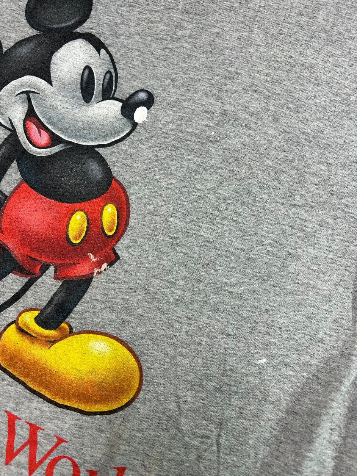 Vintage 90s Mickey Mouse Walt Disney World Character Graphic T-Shirt Size Medium