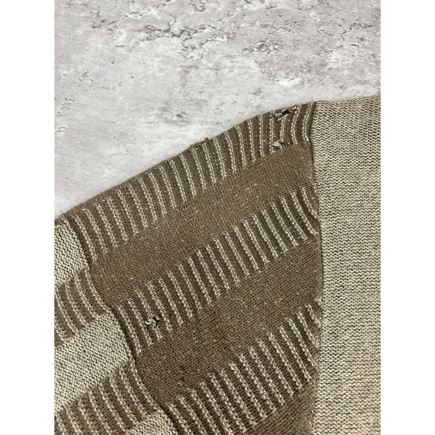 Vintage 90s Golf Paneled Graphic Pullover Ribbed Knit Sweater Size Large