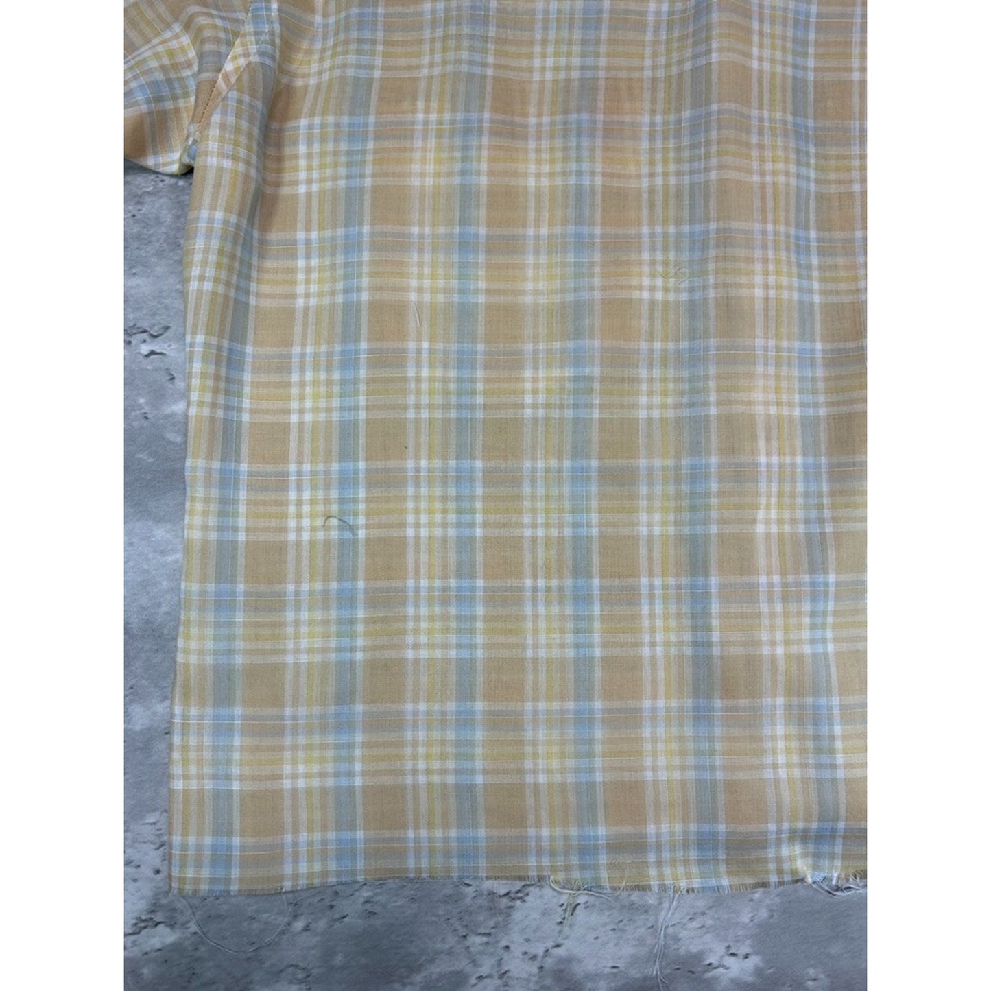 Vintage 90s Baracuta Single Pocket Plaid Reworked Cropped Button Up Shirt Sz Med