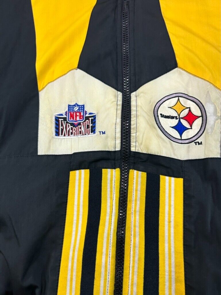 Vintage 90s Pittsburgh Steelers NFL Reversible Pro Player Jacket Size Large
