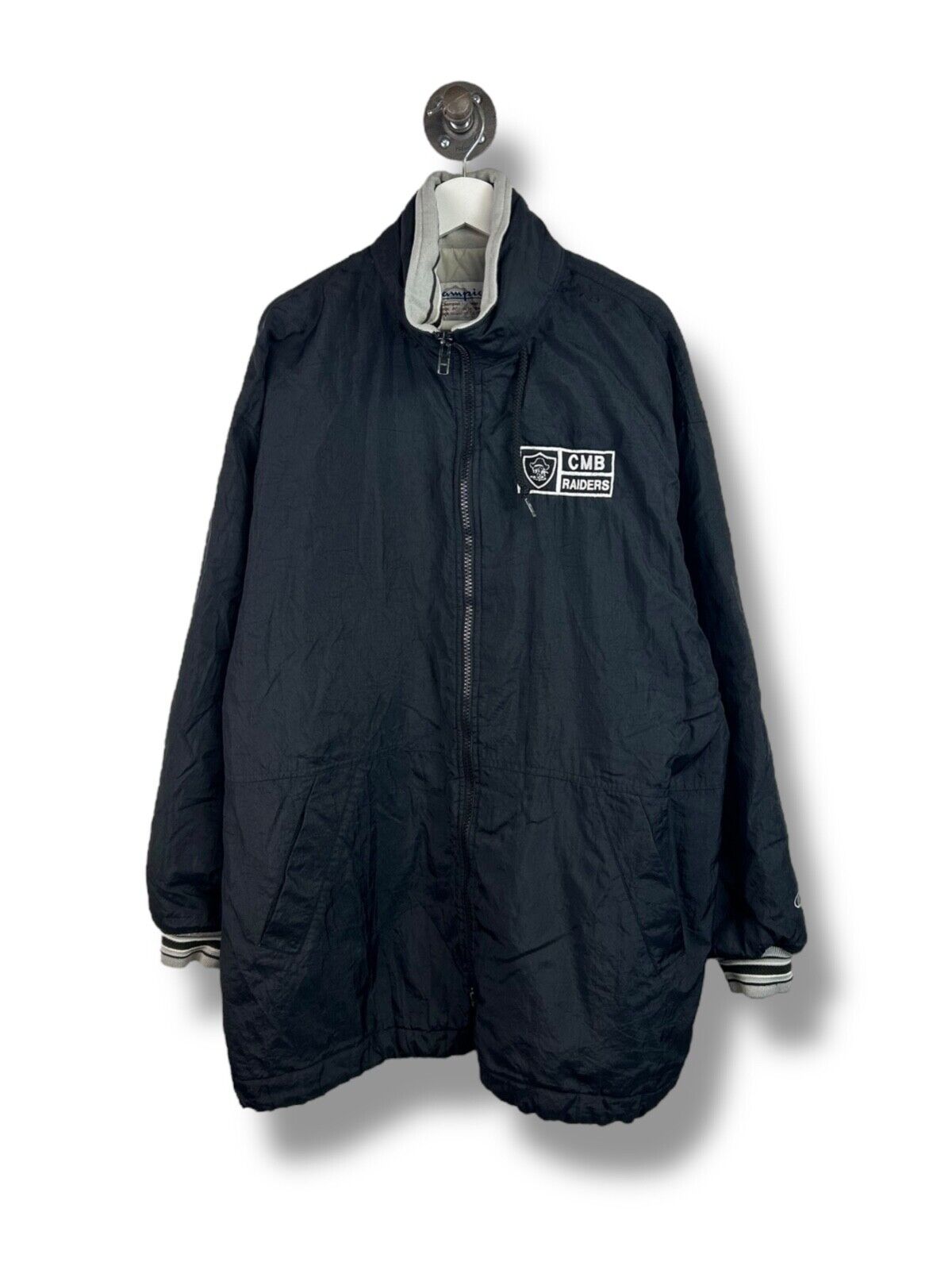 Vintage 90s CMB Raiders NCAA Quilted Lined Champion Full Zip Jacket Size XL