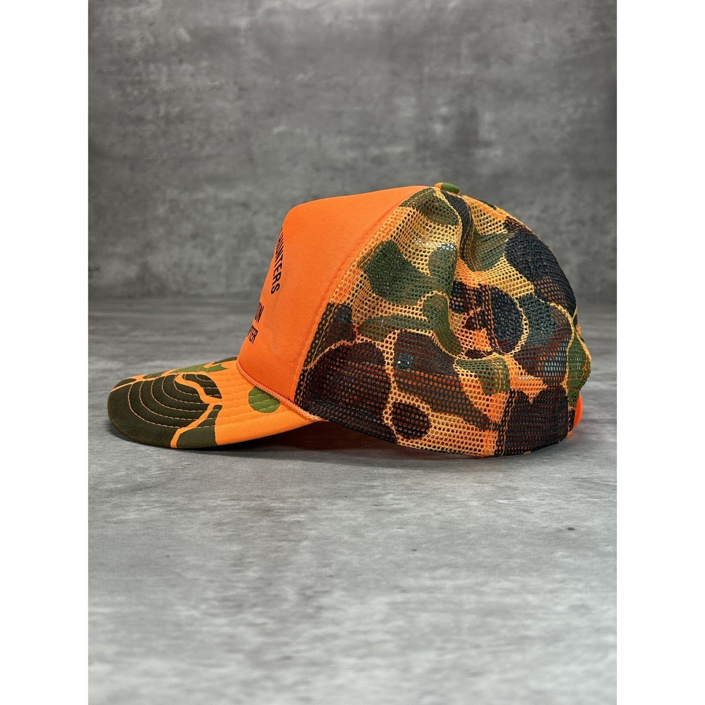 Vintage 1980s Minnesota Deer Hunters Hunting Camo Trucker Snapback Hat OSFA
