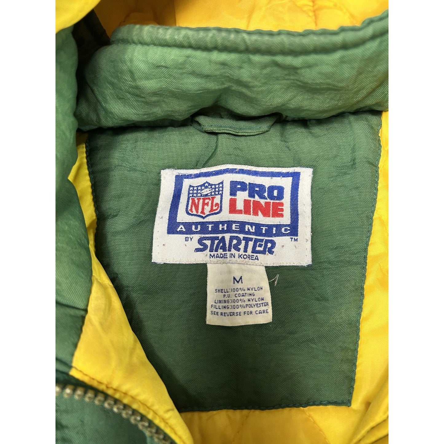 Vintage 90s Green Bay Packers NFL Embroidered Insulated Jacket Size Medium