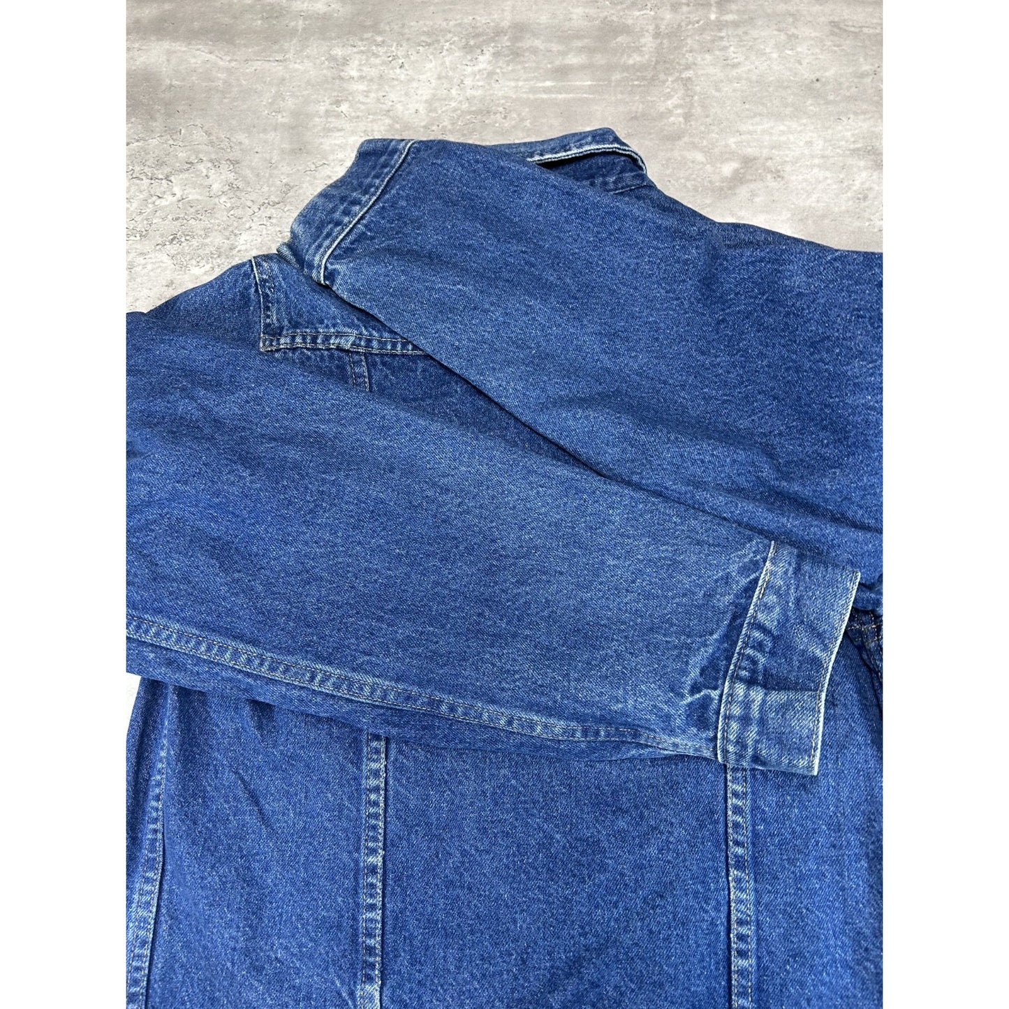Vintage 80s/90s Dark Wash Denim Western Style Trucker Jacket Size Small