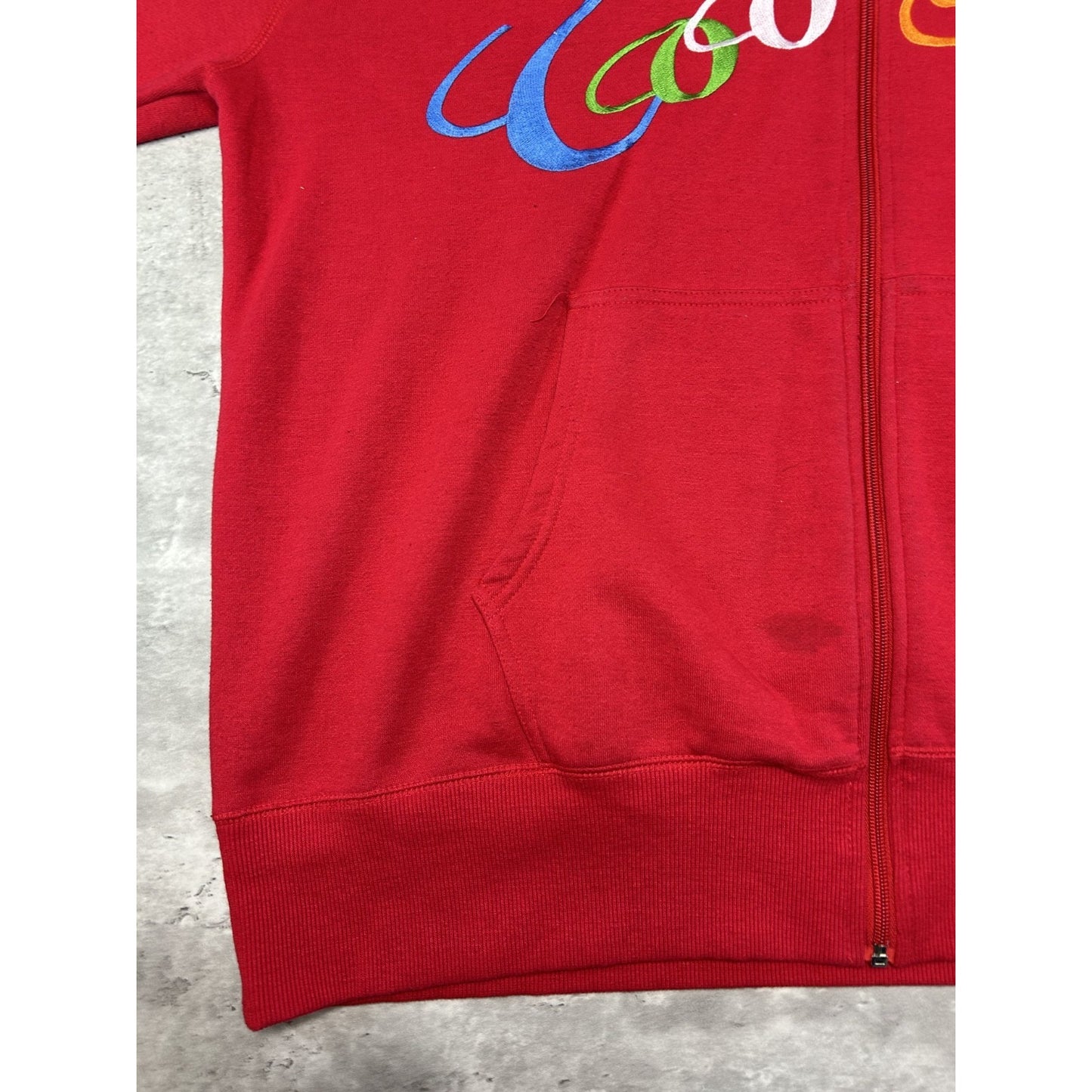 Vintage Y2K Coogi Embroidered Spellout Full Zip Hooded Sweatshirt Size 2XL