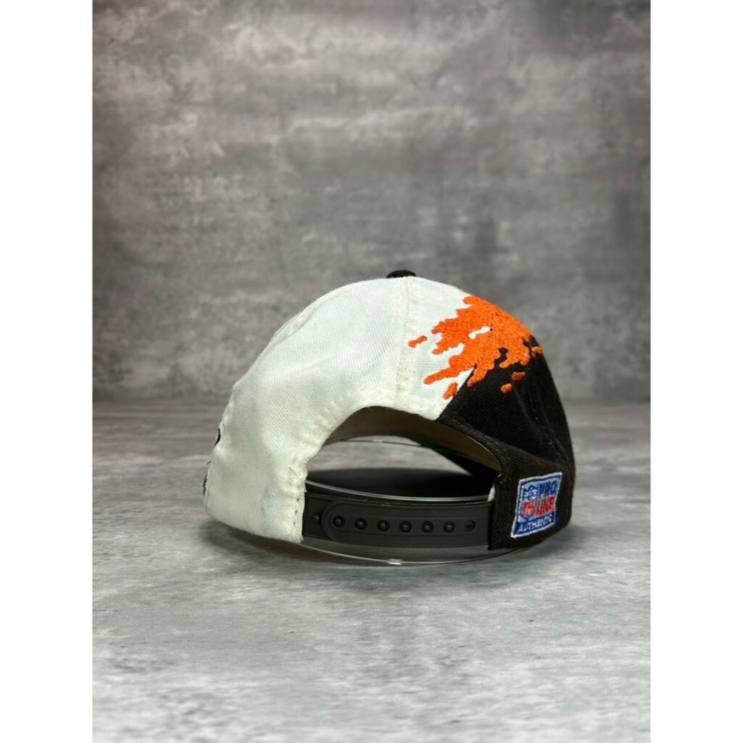 Vintage 90s Cleveland Browns NFL Logo Athletics Splash Snapback Hat OSFA