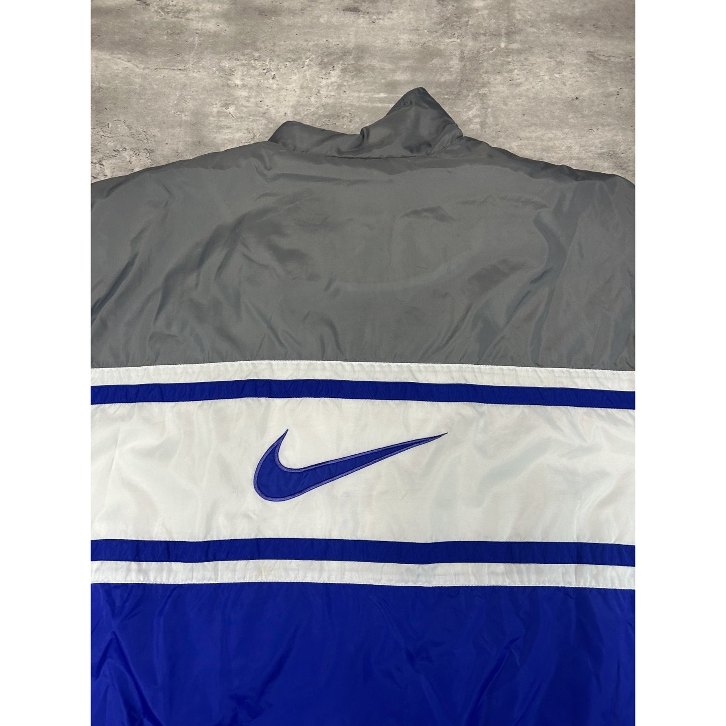 Vintage 90s Nike Embroidered Swoosh Full Zip Nylon Windbreaker Jacket Size 2XL