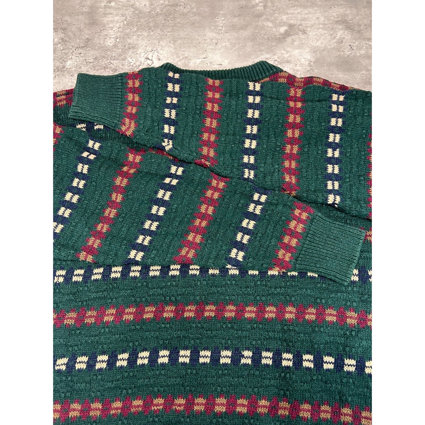 Vintage 90s American Eagle Abstract Striped Pullover Knit Sweater Size XL