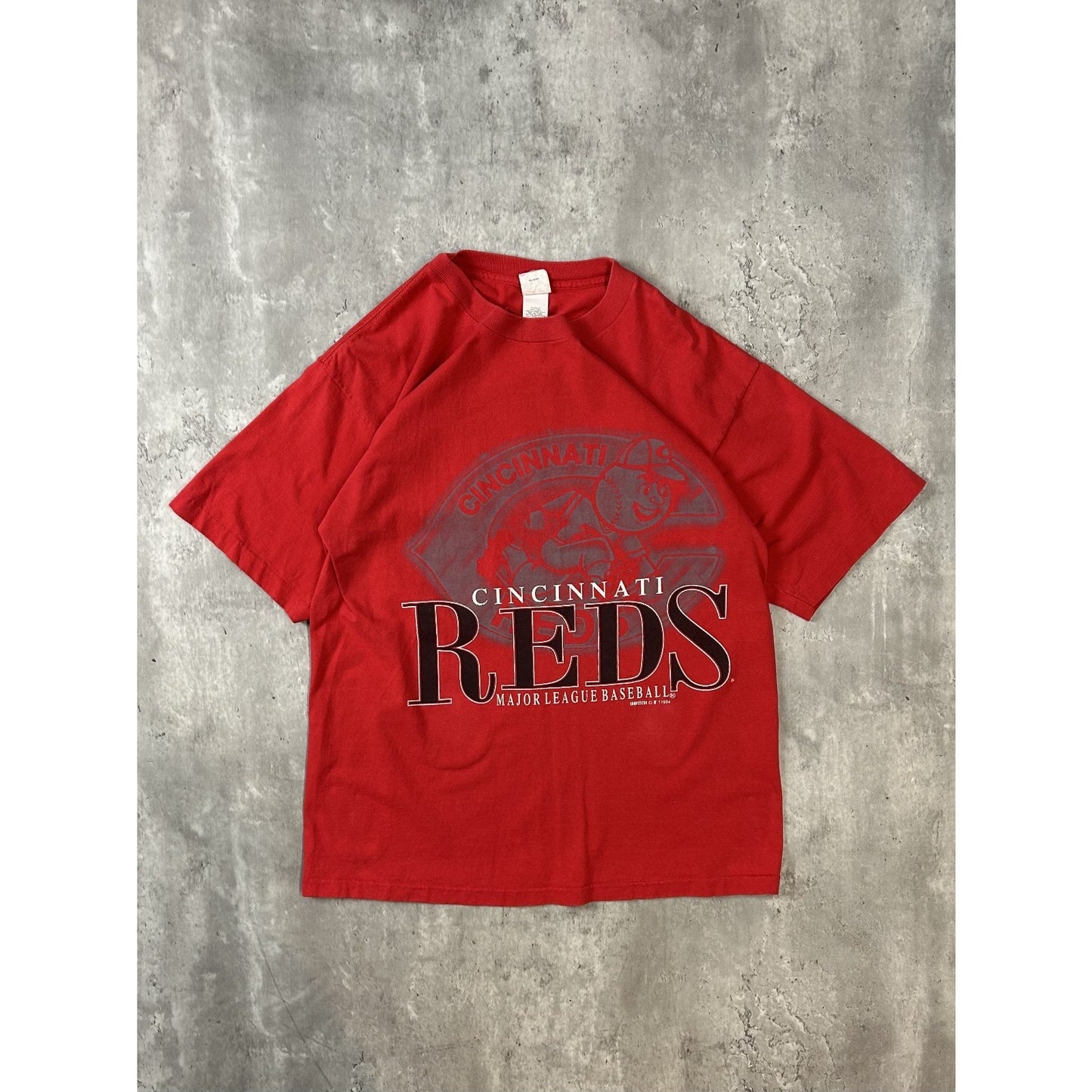Vintage 1994 Cincinnati Reds MLB Graphic Spellout Logo T-Shirt Size Large