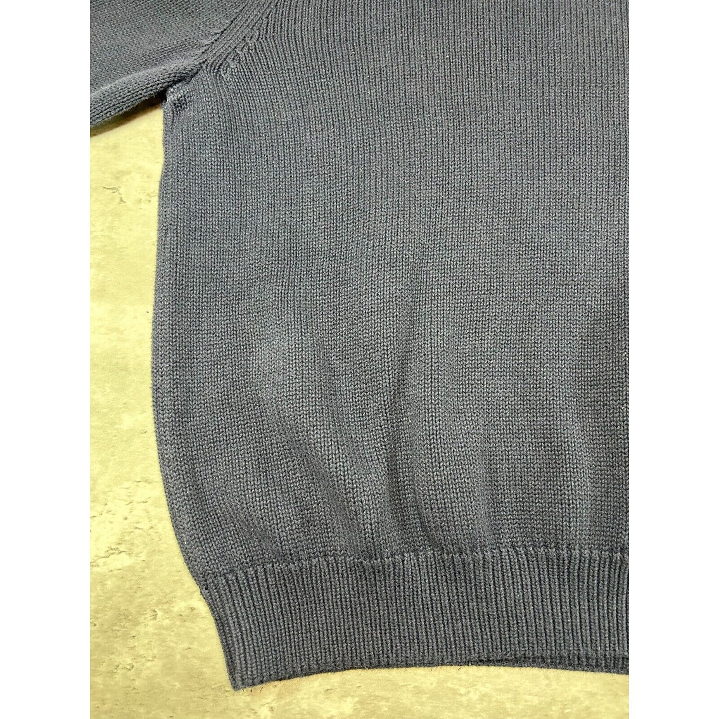 Vintage Chaps Ralph Lauren Embroidered Crest 1/4 Zip Knit Sweater Size XXL