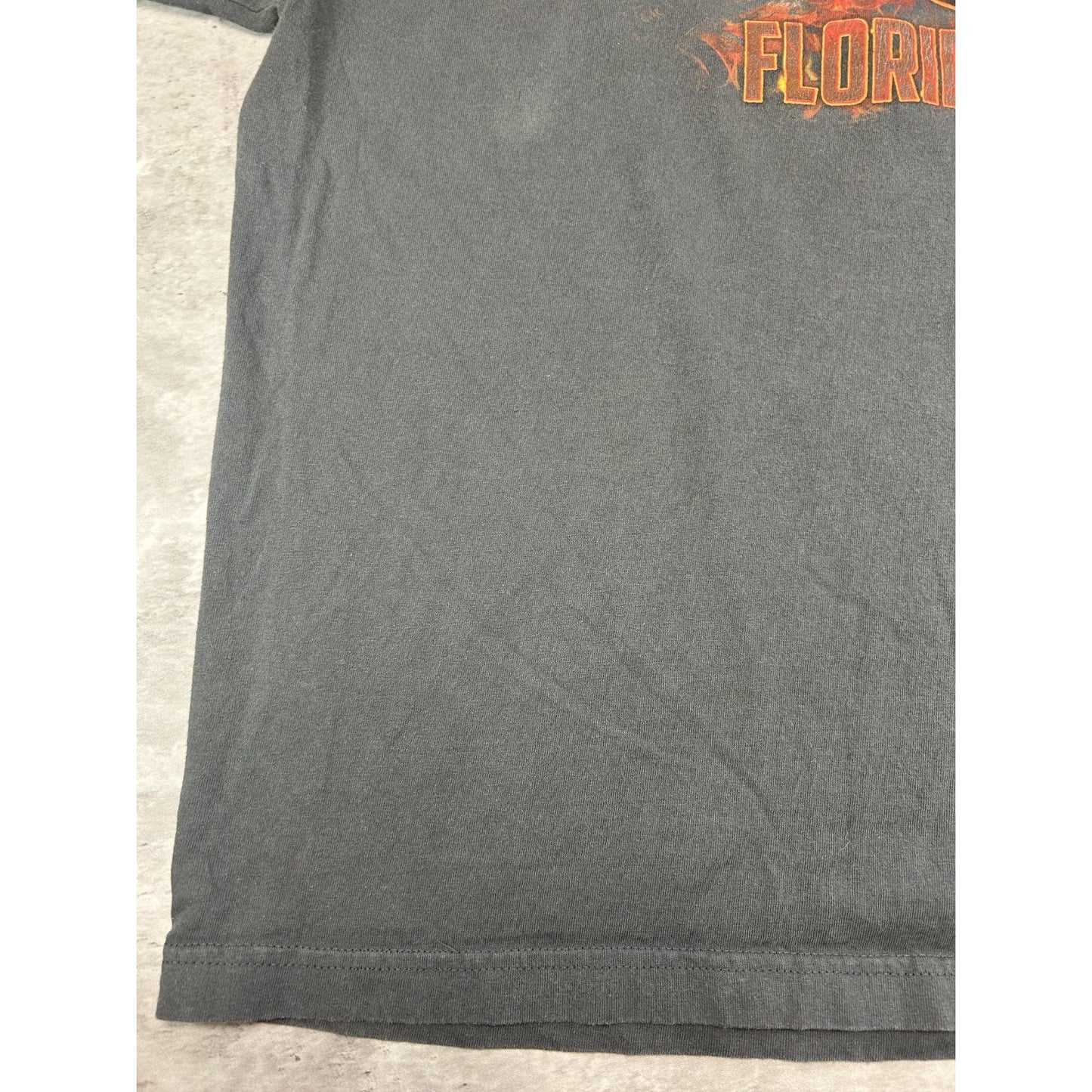 Harley Davidson Motorcycles Flaming Skull Spellout Graphic T-Shirt Size 2XL