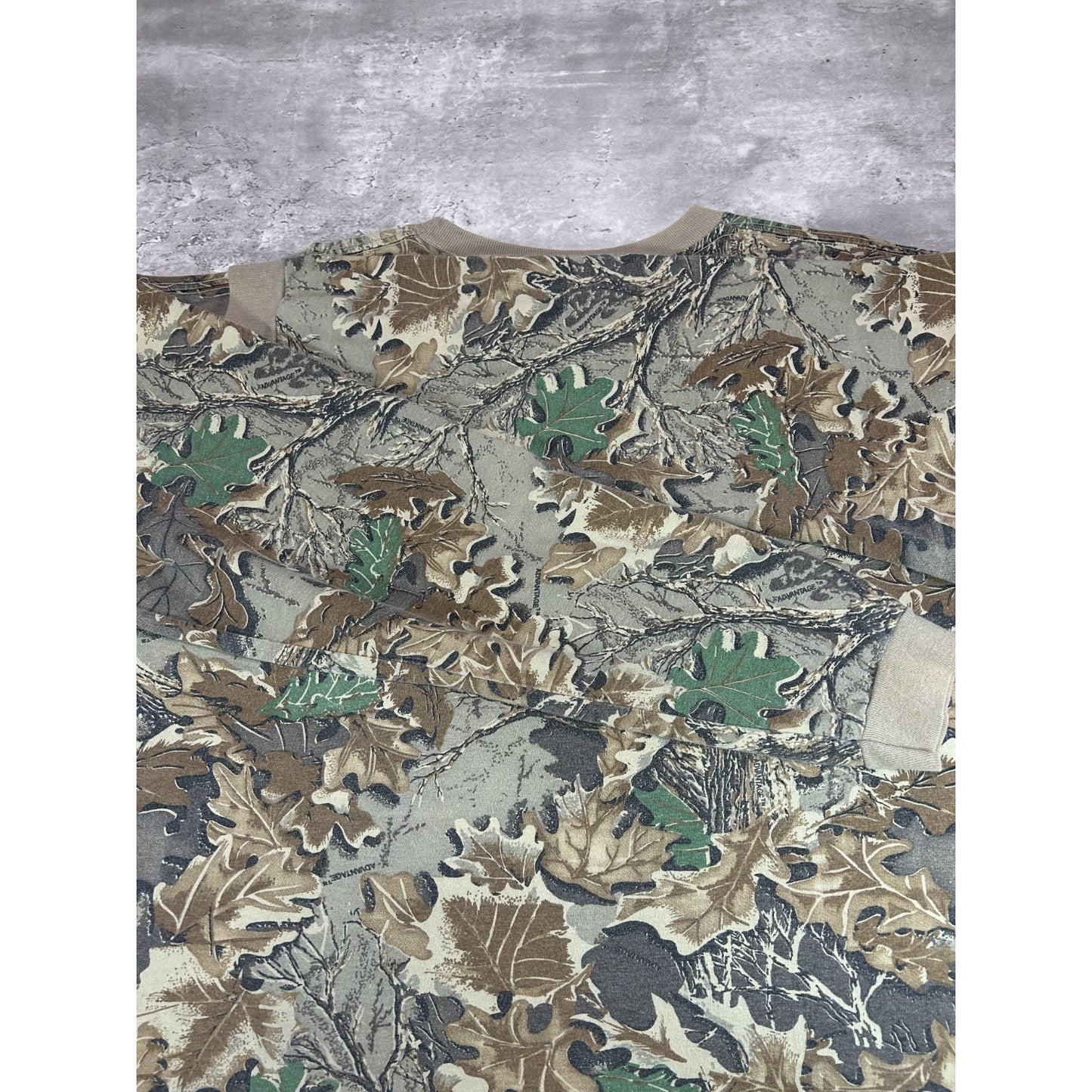 Vintage Advantage Tree Camo Hunting Long Sleeve T-Shirt Size 2XL