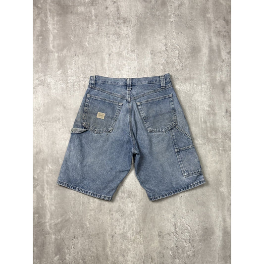 Vintage Wrangler Originals Light Wash Carpenter Workwear Shorts Size 30