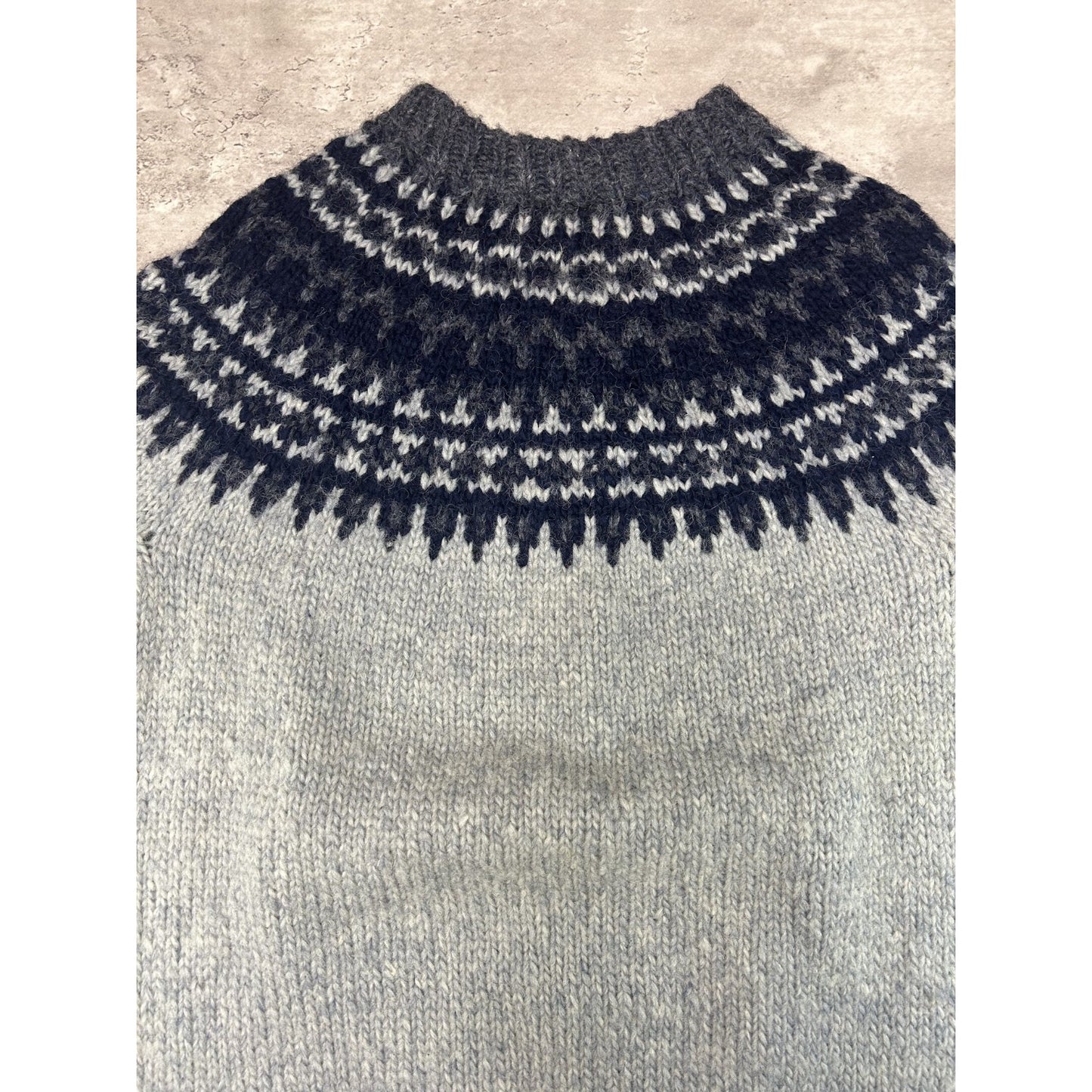 Vintage 80s/90s Two Tone Heavyweight Ribbed Pullover Knit Sweater Size Large