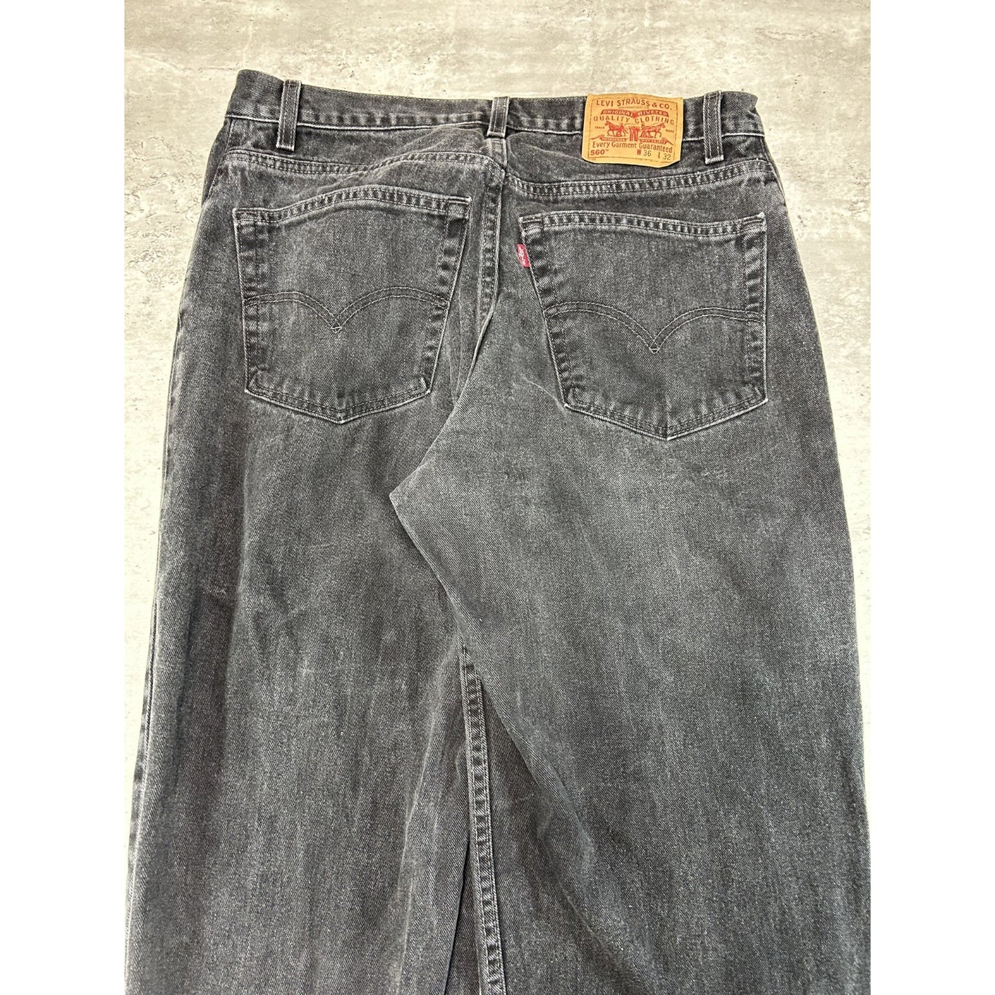 Vintage 90s Levis 560 Red Tab Black Denim Pants Size 35