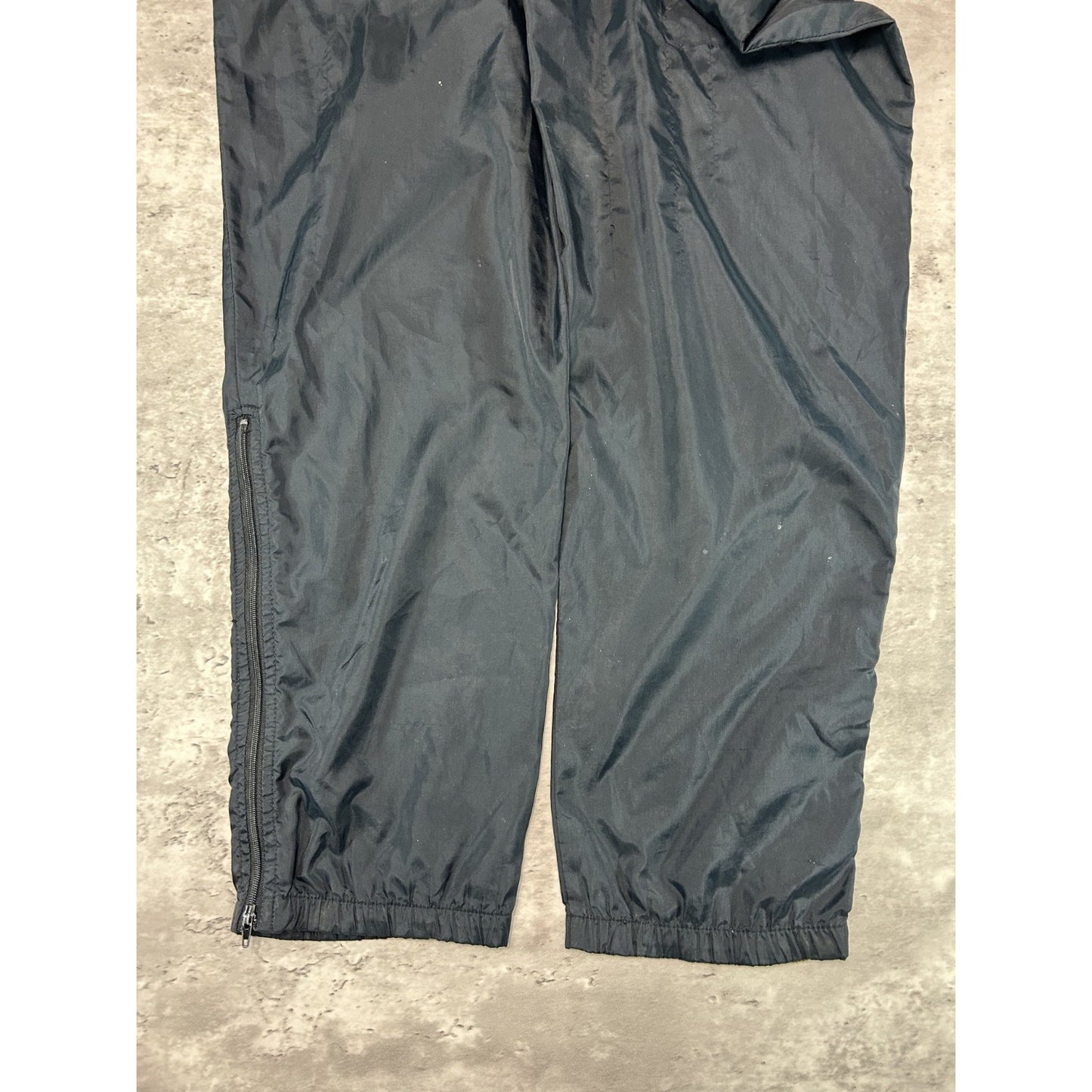 Vintage 80s/90s Nike Tonal Embroidered Logo Nylon Track Pants Size Medium