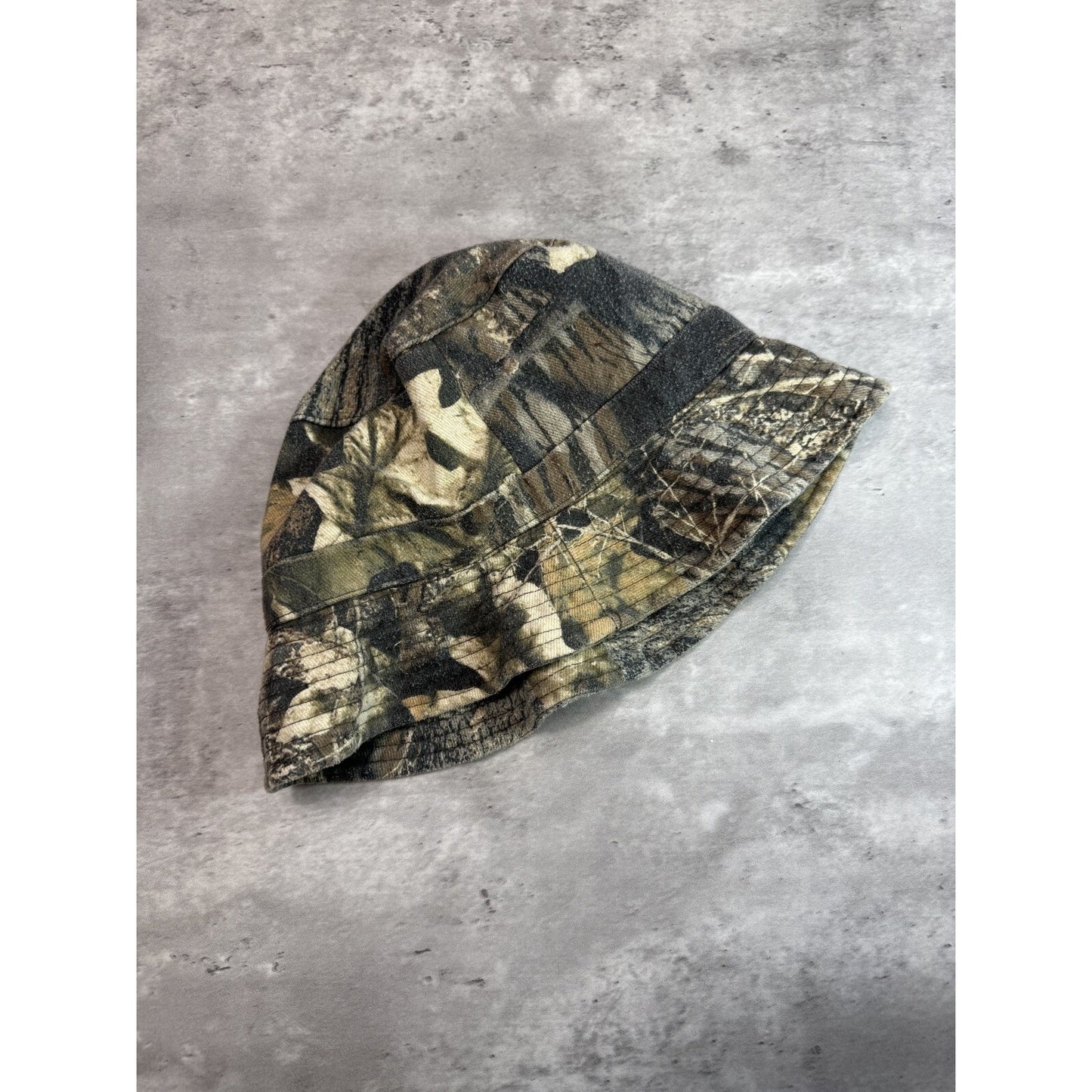 Vintage Tree Camo Hunting Bucket Hat OSFA Green/Brown