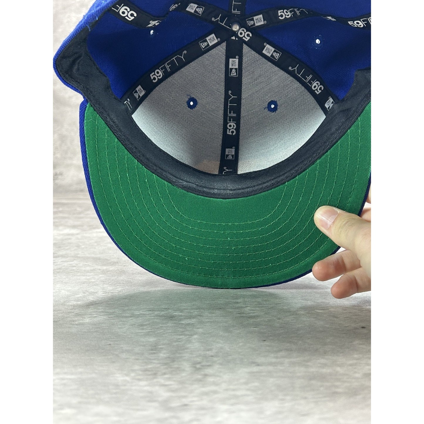 Columbus Jets MiLB Embroidered Logo Baseball Fitted Hat 7 1/2 Blue